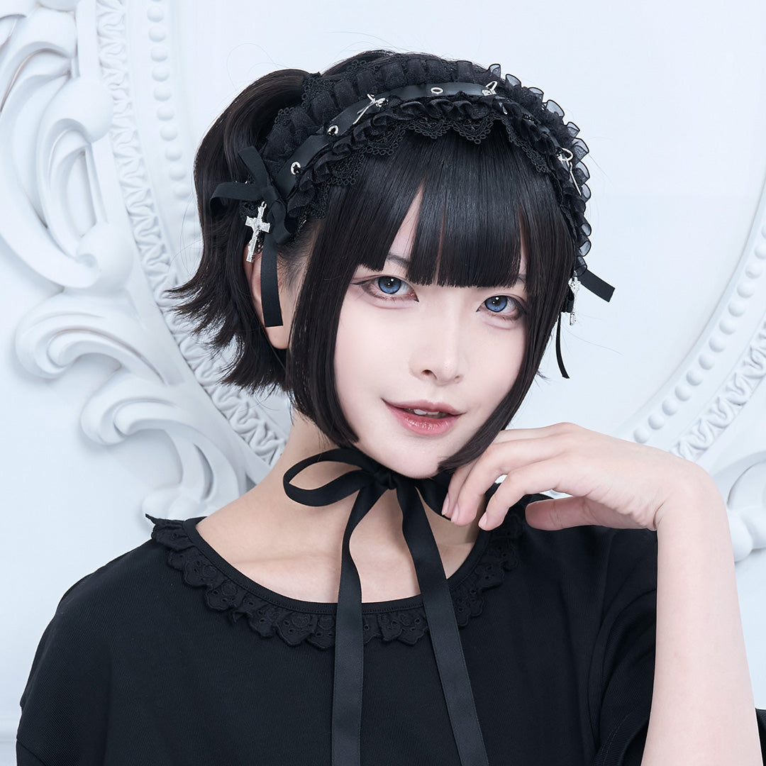 《mine》クロスレースヘッドドレス