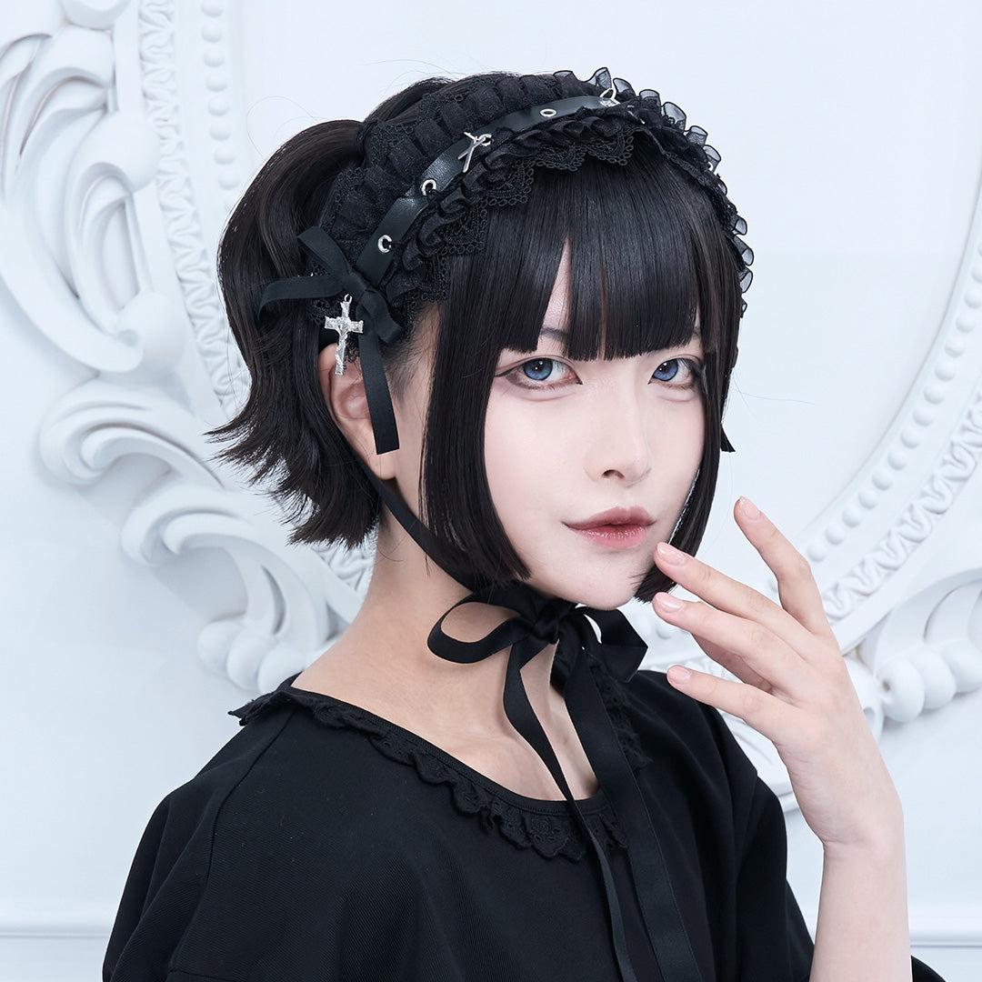 《mine》クロスレースヘッドドレス