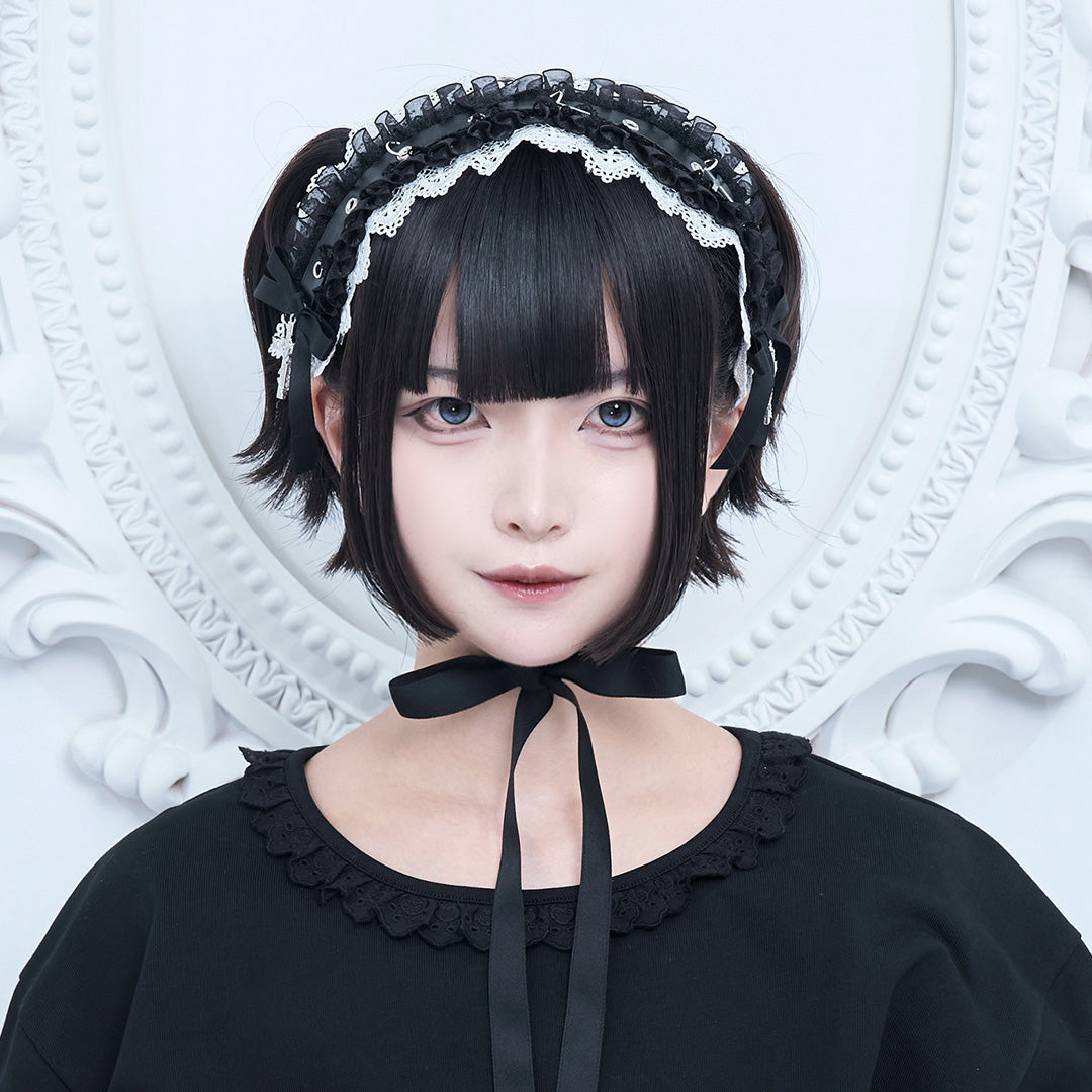 《mine》クロスレースヘッドドレス