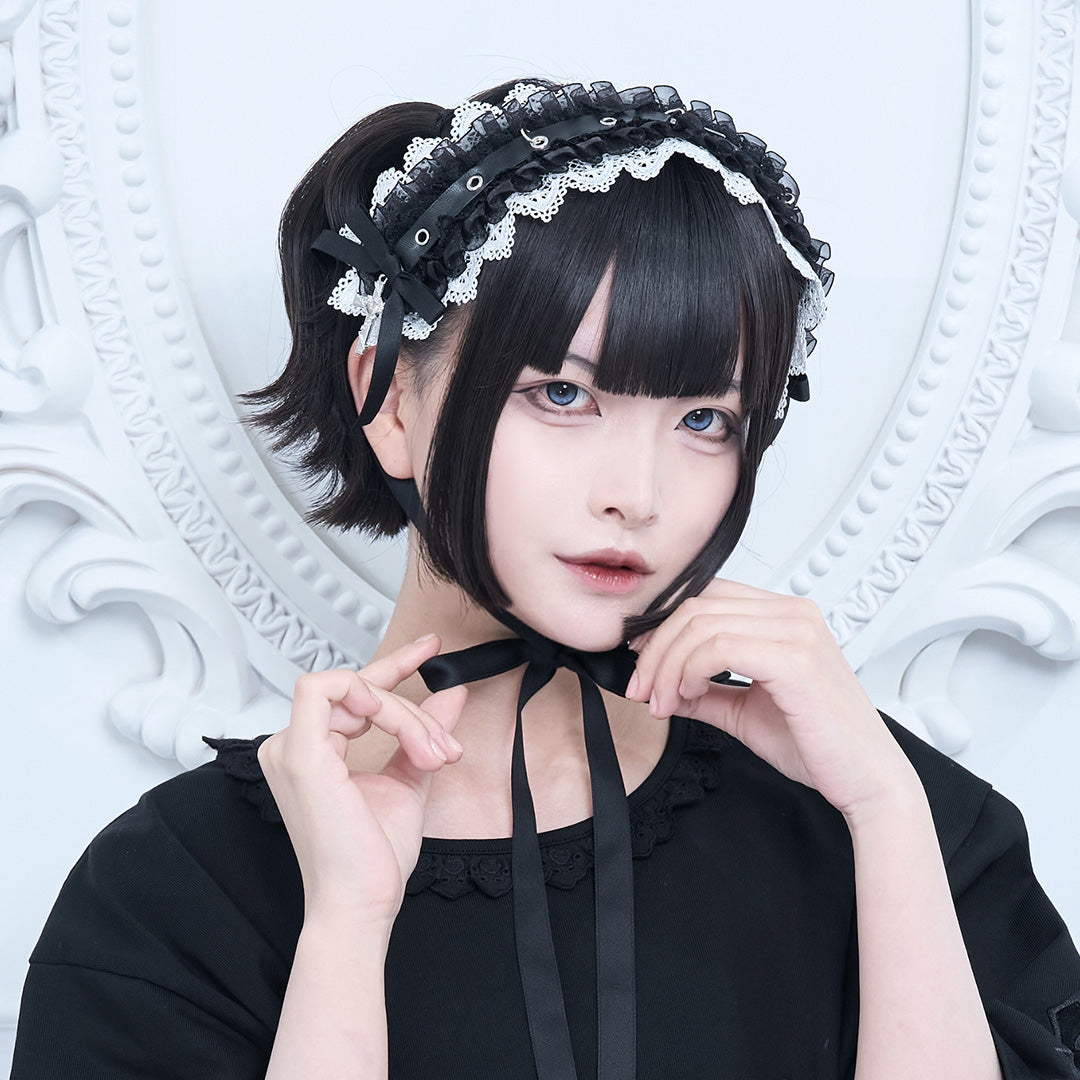 《mine》クロスレースヘッドドレス