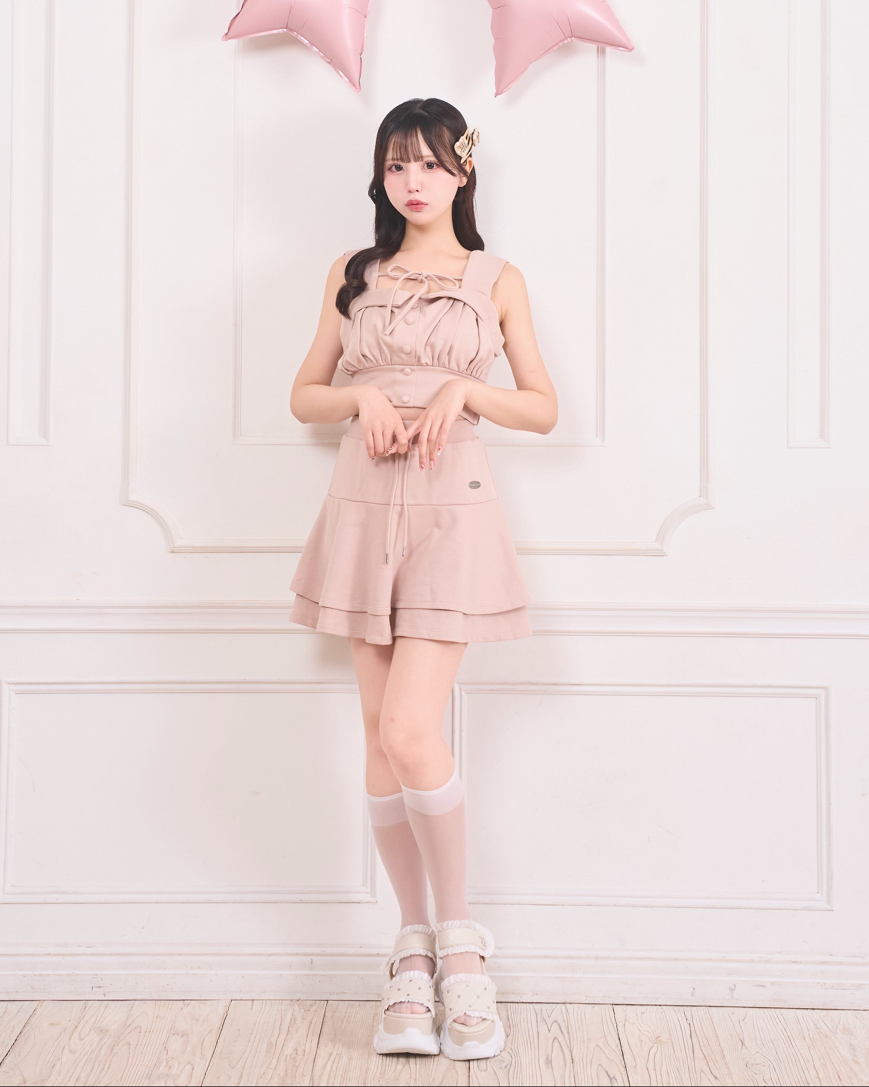 《LAFARY closet》スウェットビスチェセットアップ