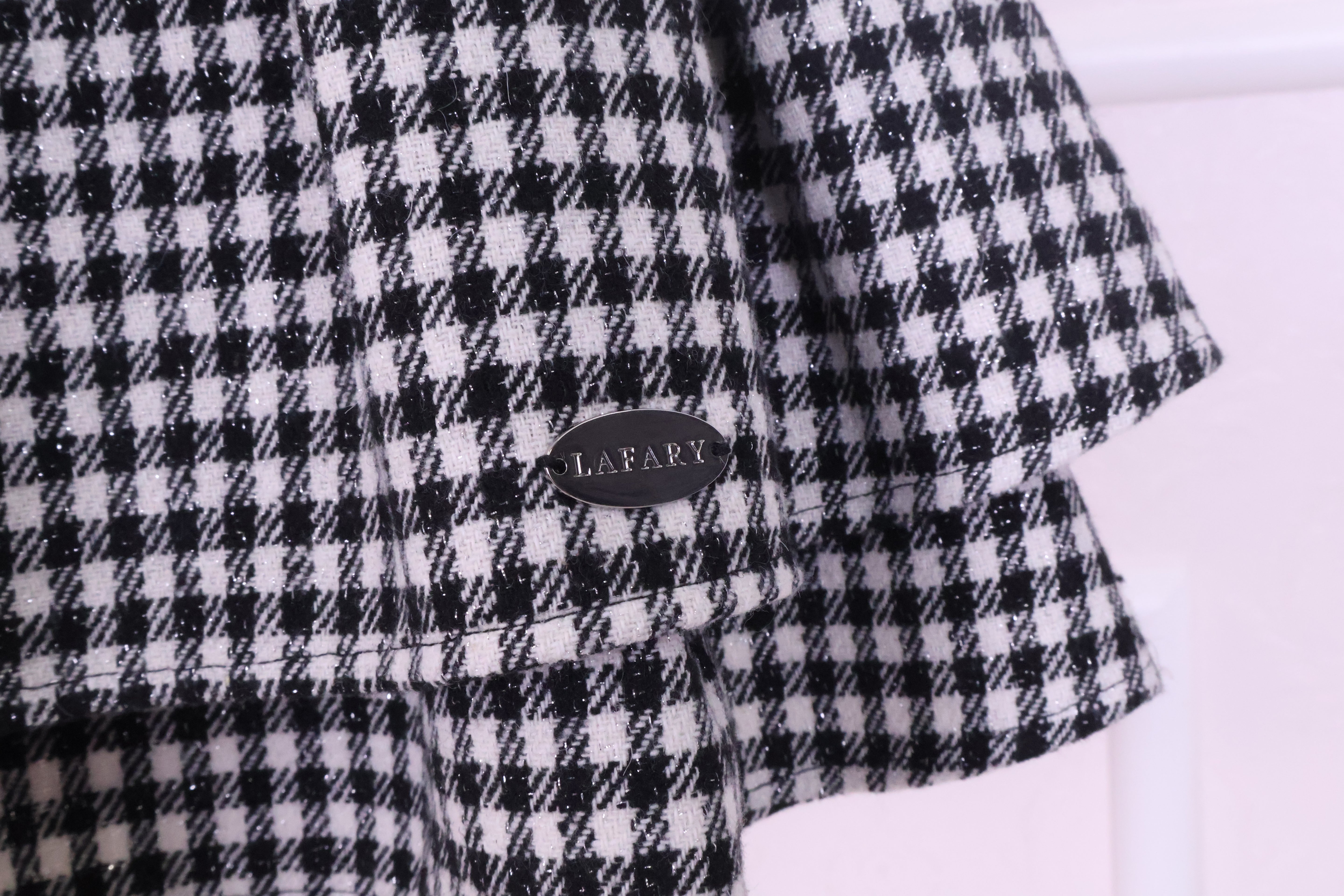 《LAFARY closet》ギンガムツイードスカパン