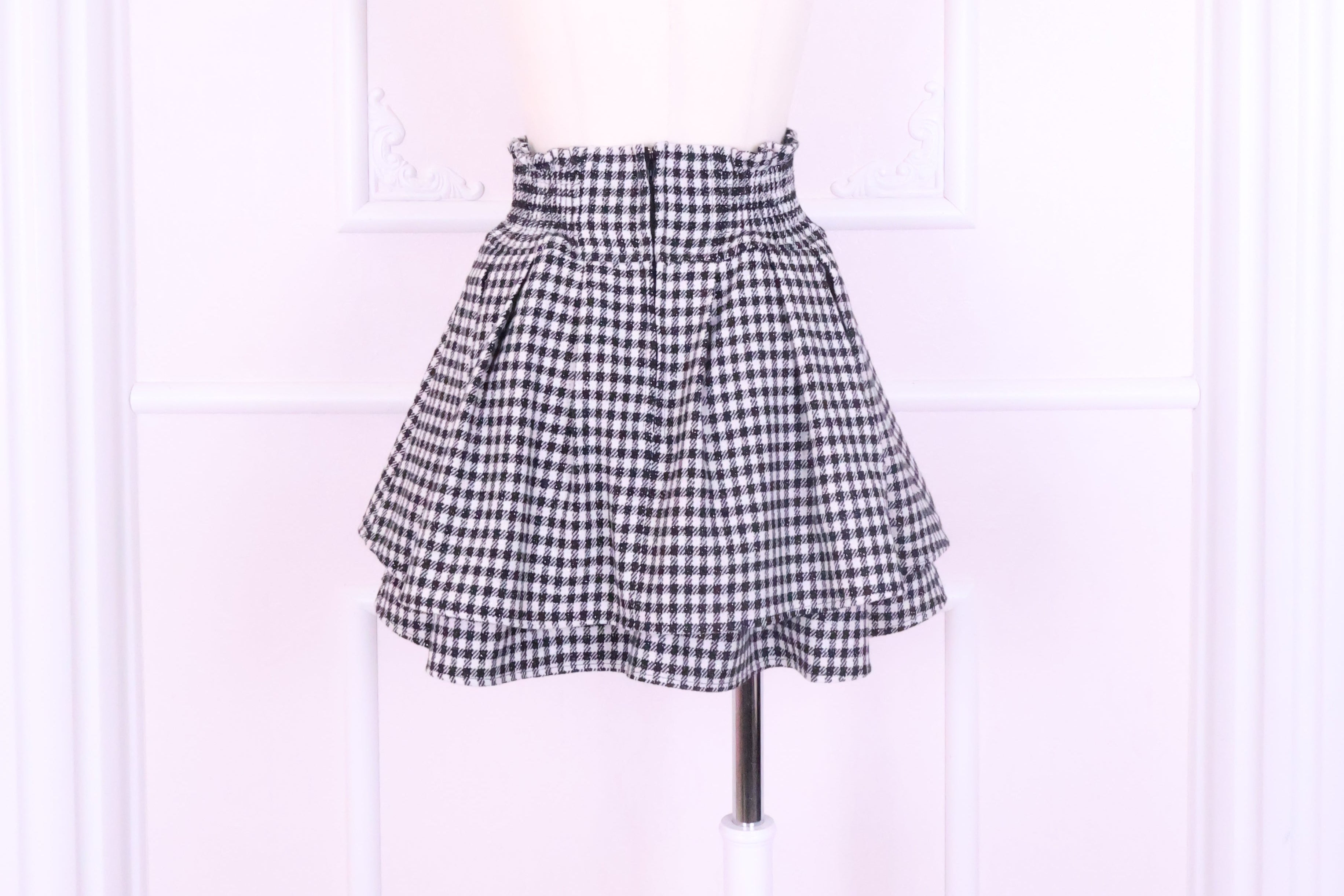 《LAFARY closet》ギンガムツイードスカパン