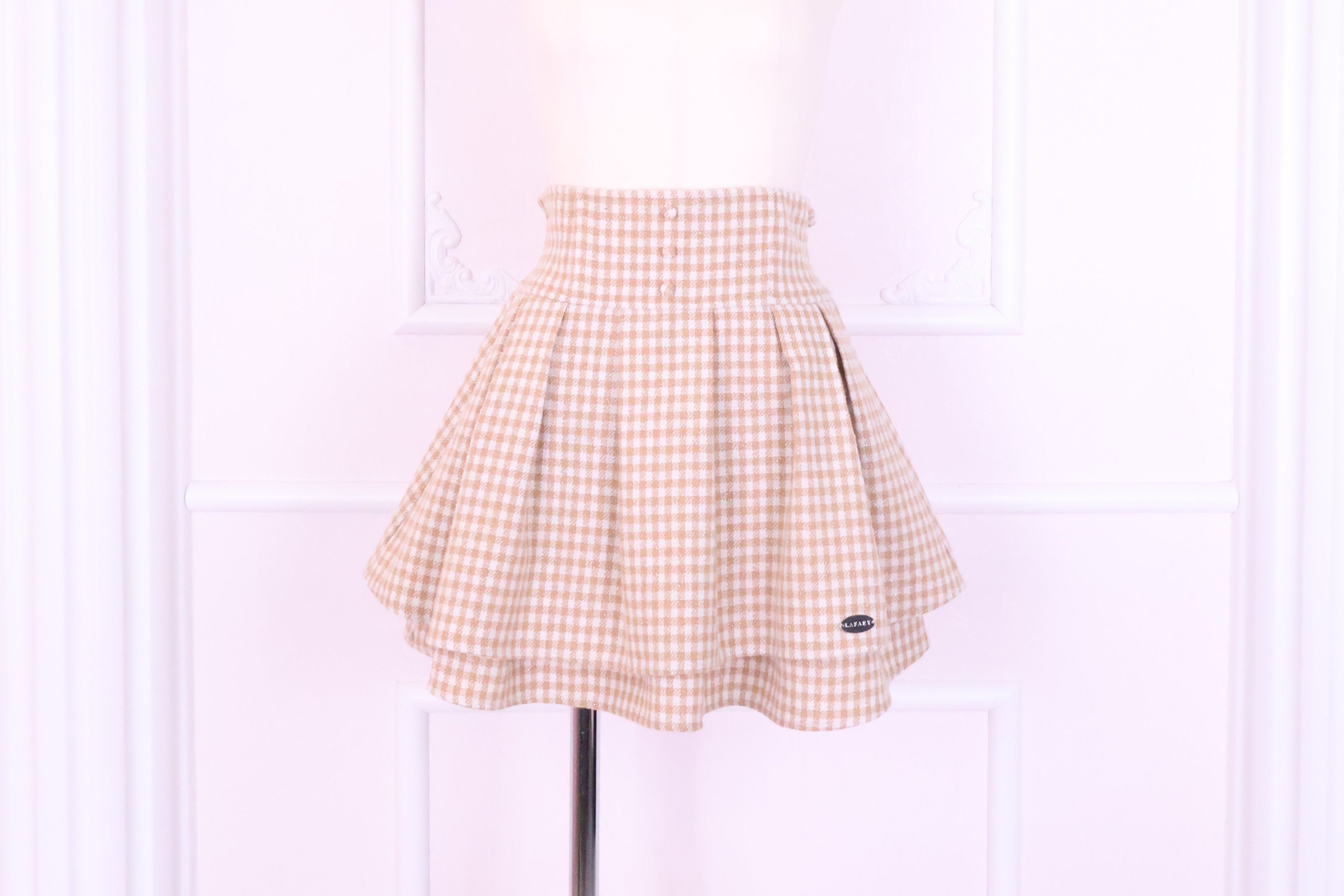 《LAFARY closet》ギンガムツイードスカパン