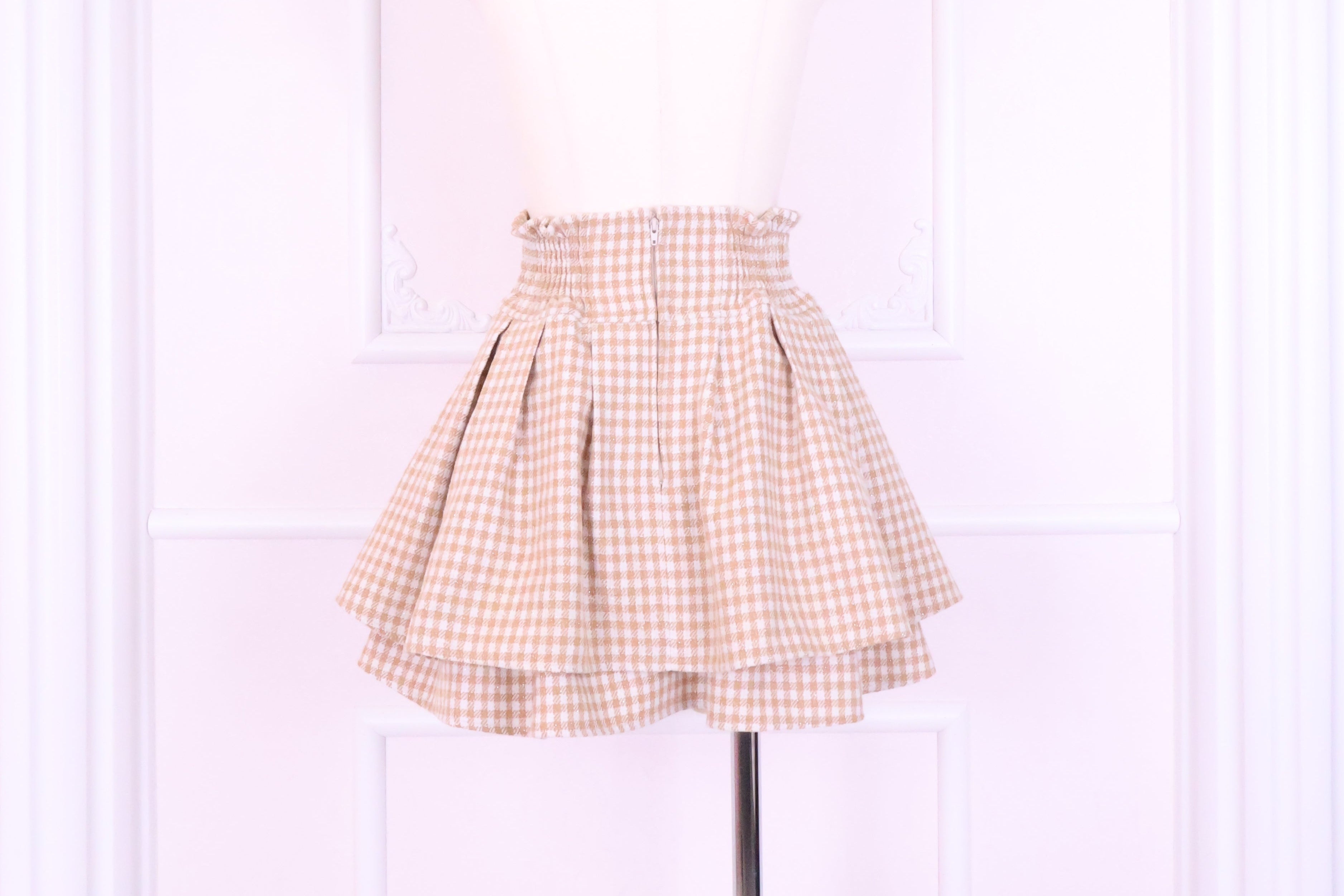 《LAFARY closet》ギンガムツイードスカパン