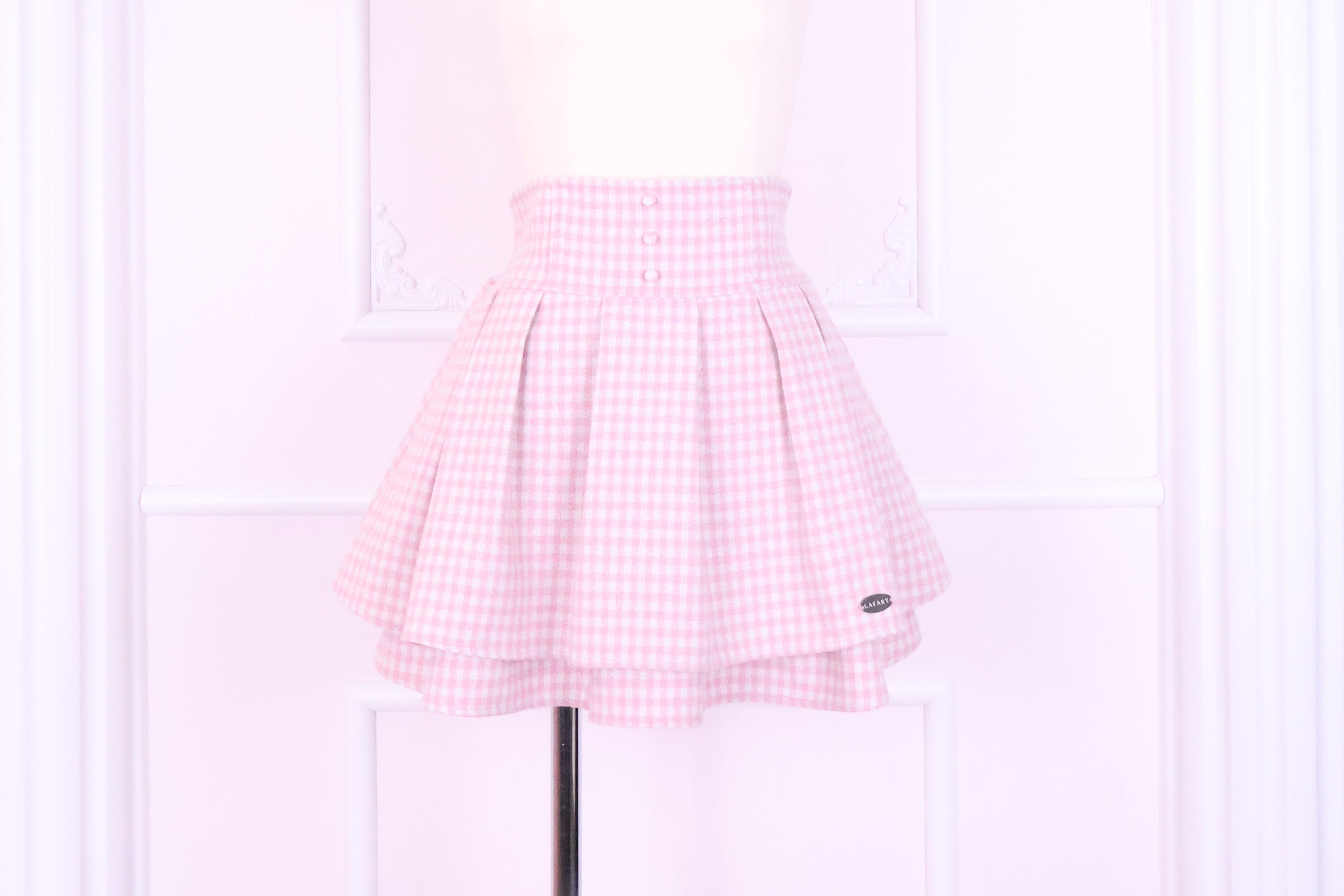 《LAFARY closet》ギンガムツイードスカパン