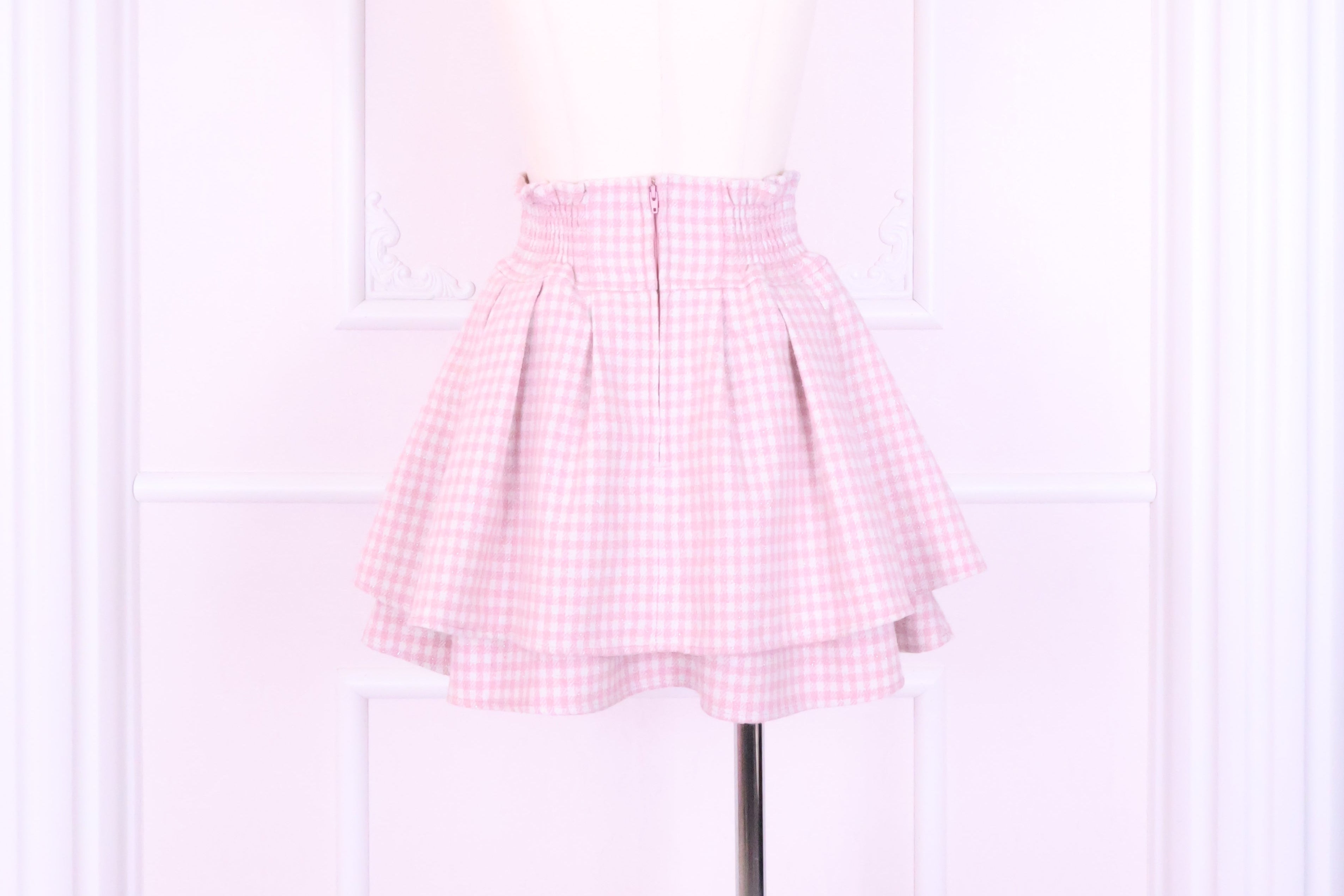 《LAFARY closet》ギンガムツイードスカパン