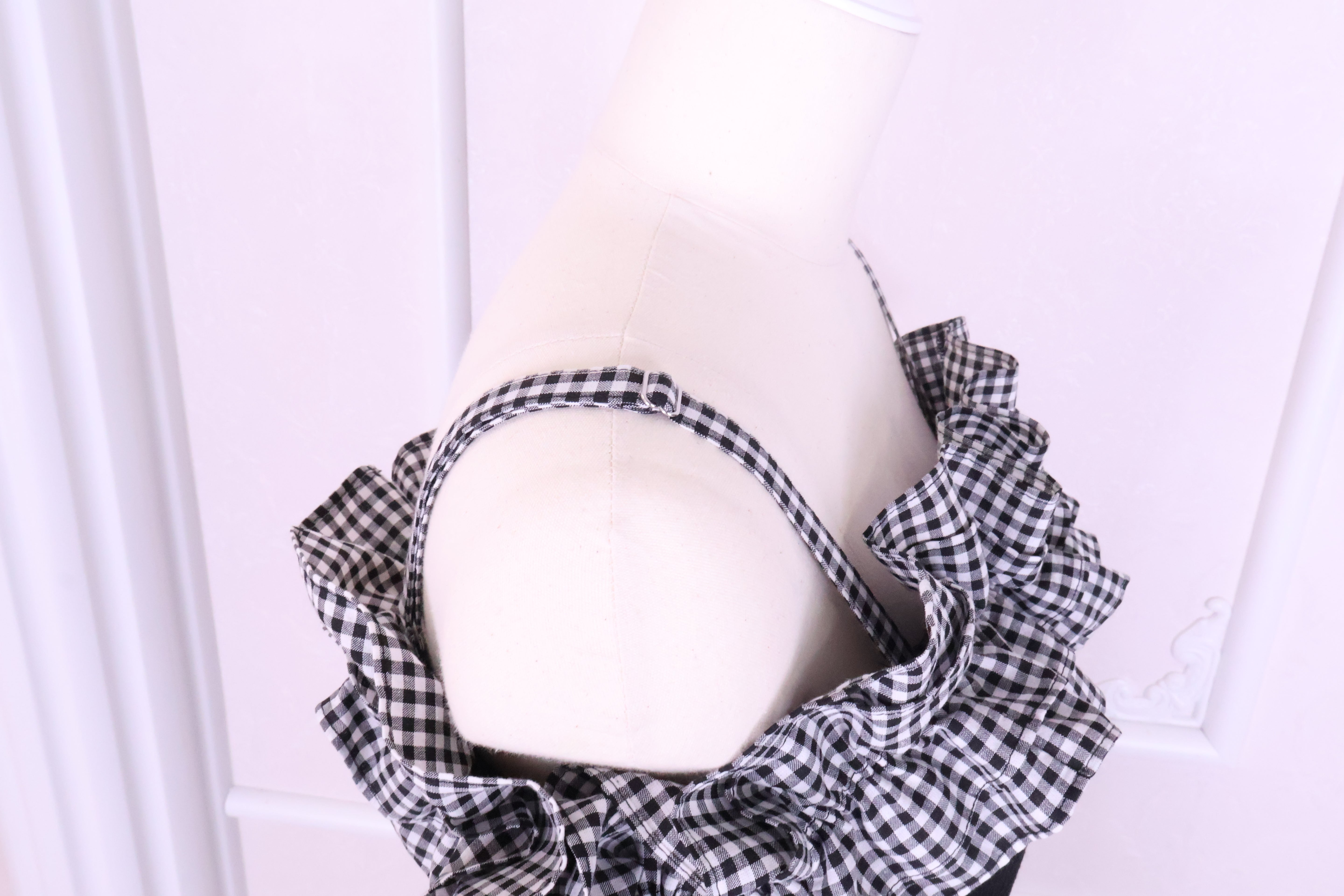 《LAFARY closet》ギンガムオフショルカットワンピース