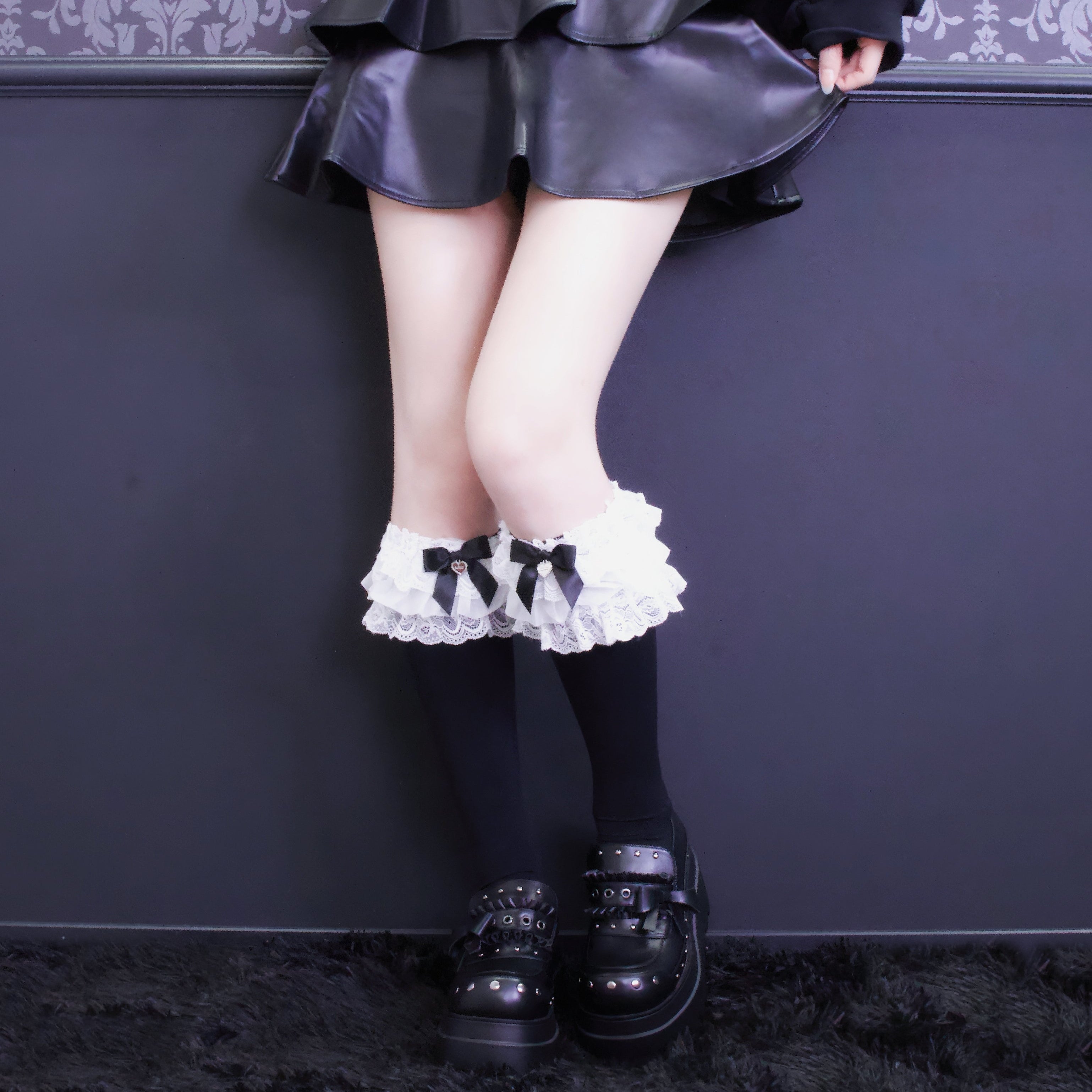 《mine》ロリィタフリル　ソックス