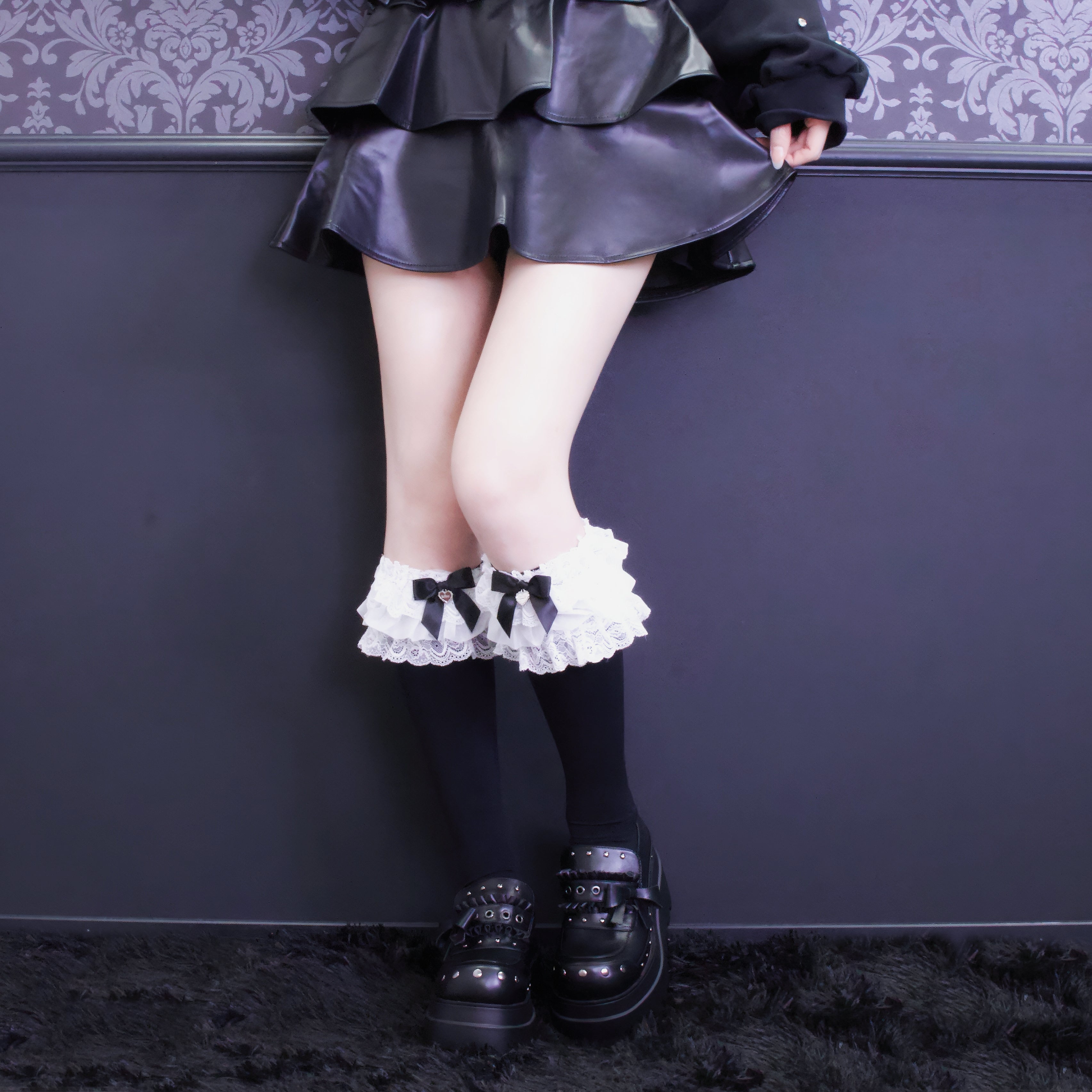 《mine》ロリィタフリル　ソックス