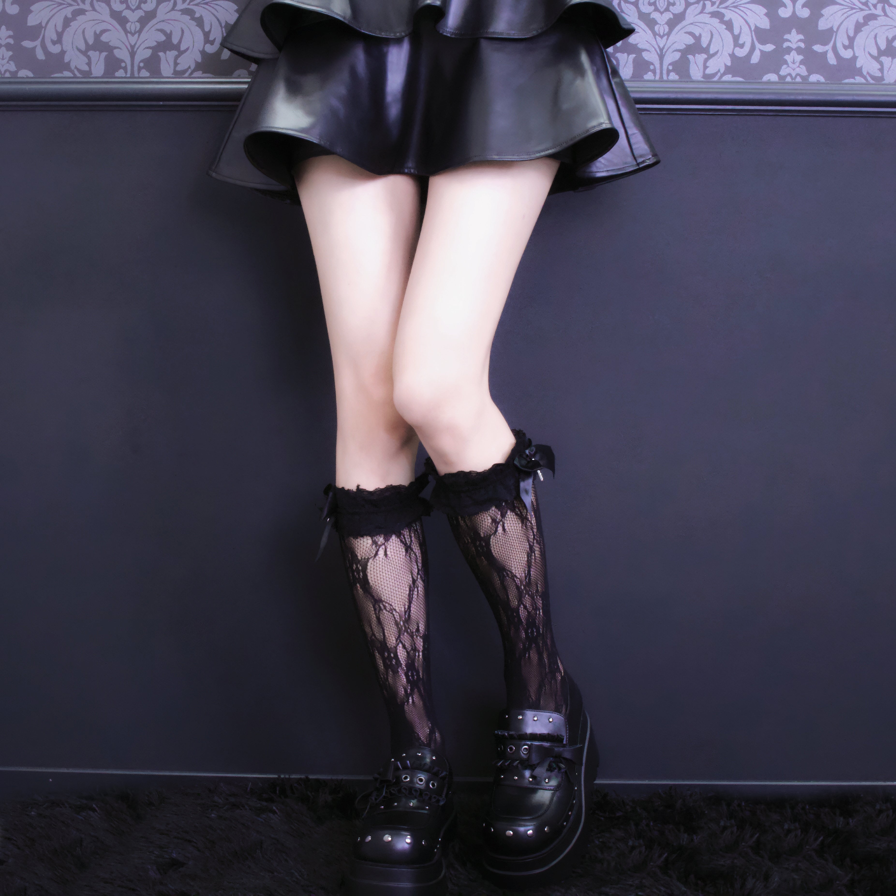 《mine》ゴシックレースソックス