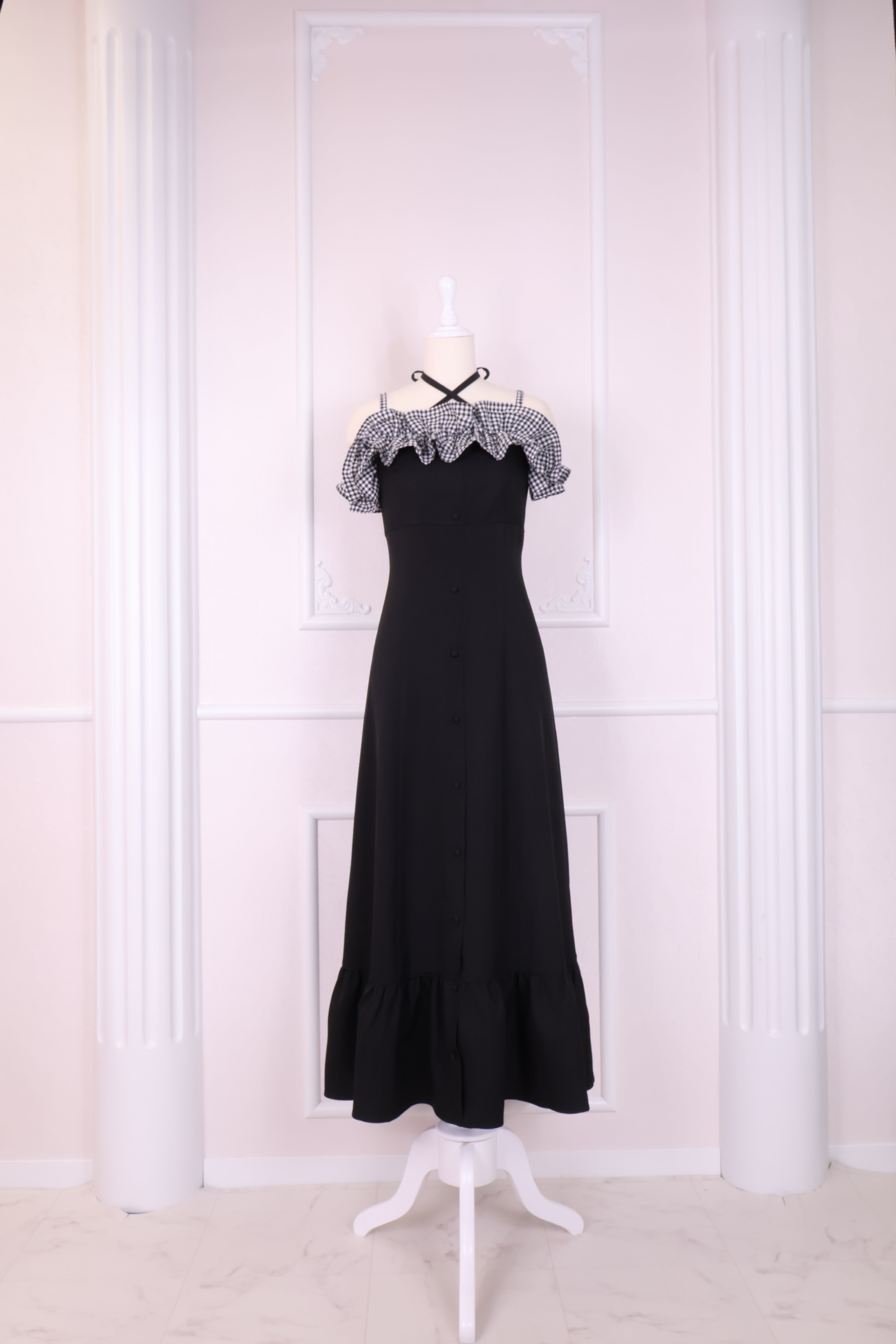 LAFARY closet》ギンガムオフショルロングワンピース- LAFARY ONLINE