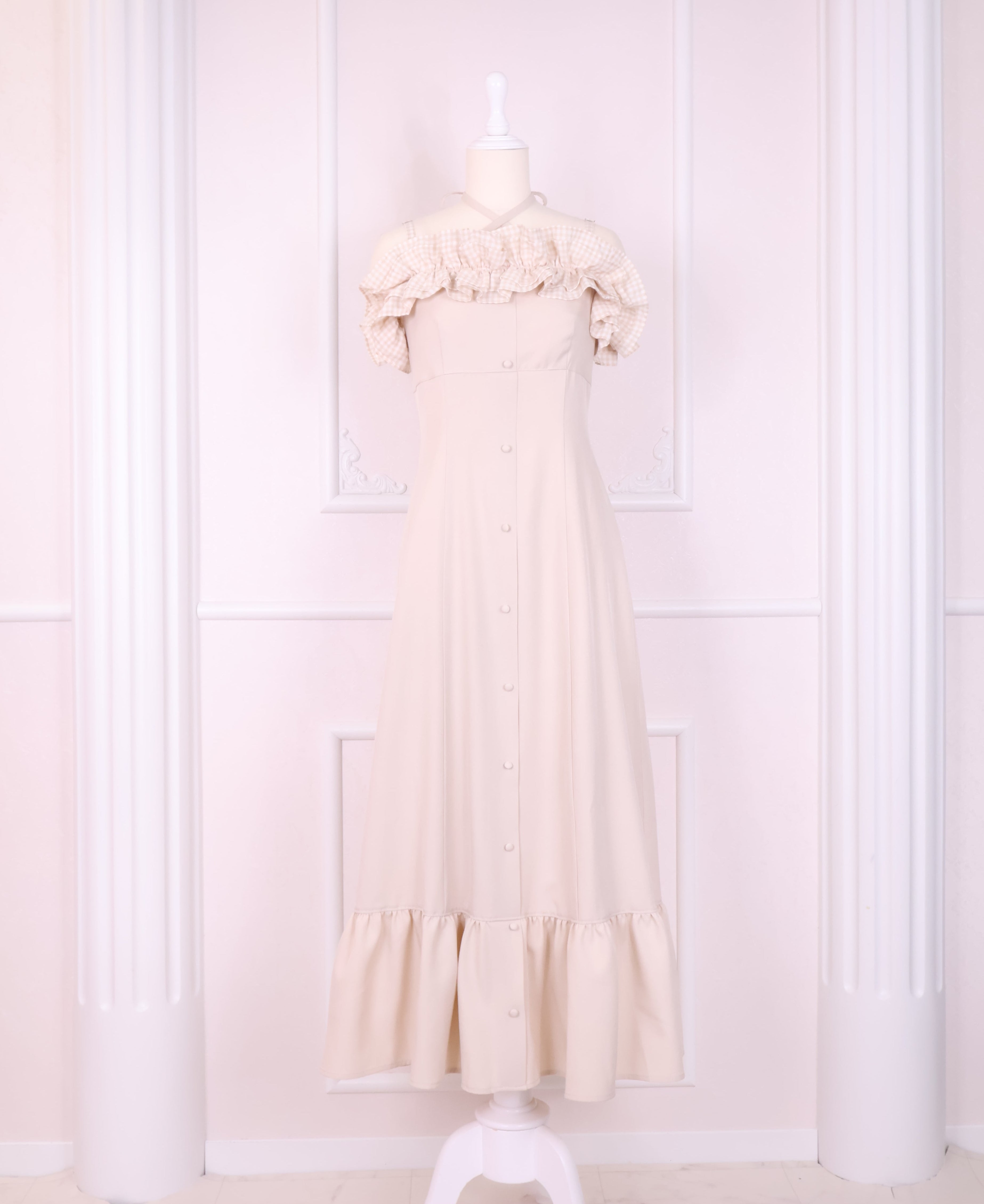 LAFARY closet》ギンガムオフショルロングワンピース- LAFARY ONLINE