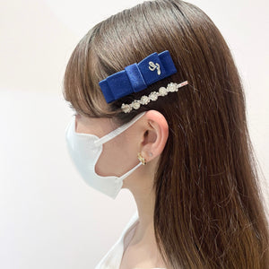 《LAFARY》ビジューピン付きフラットリボン 2