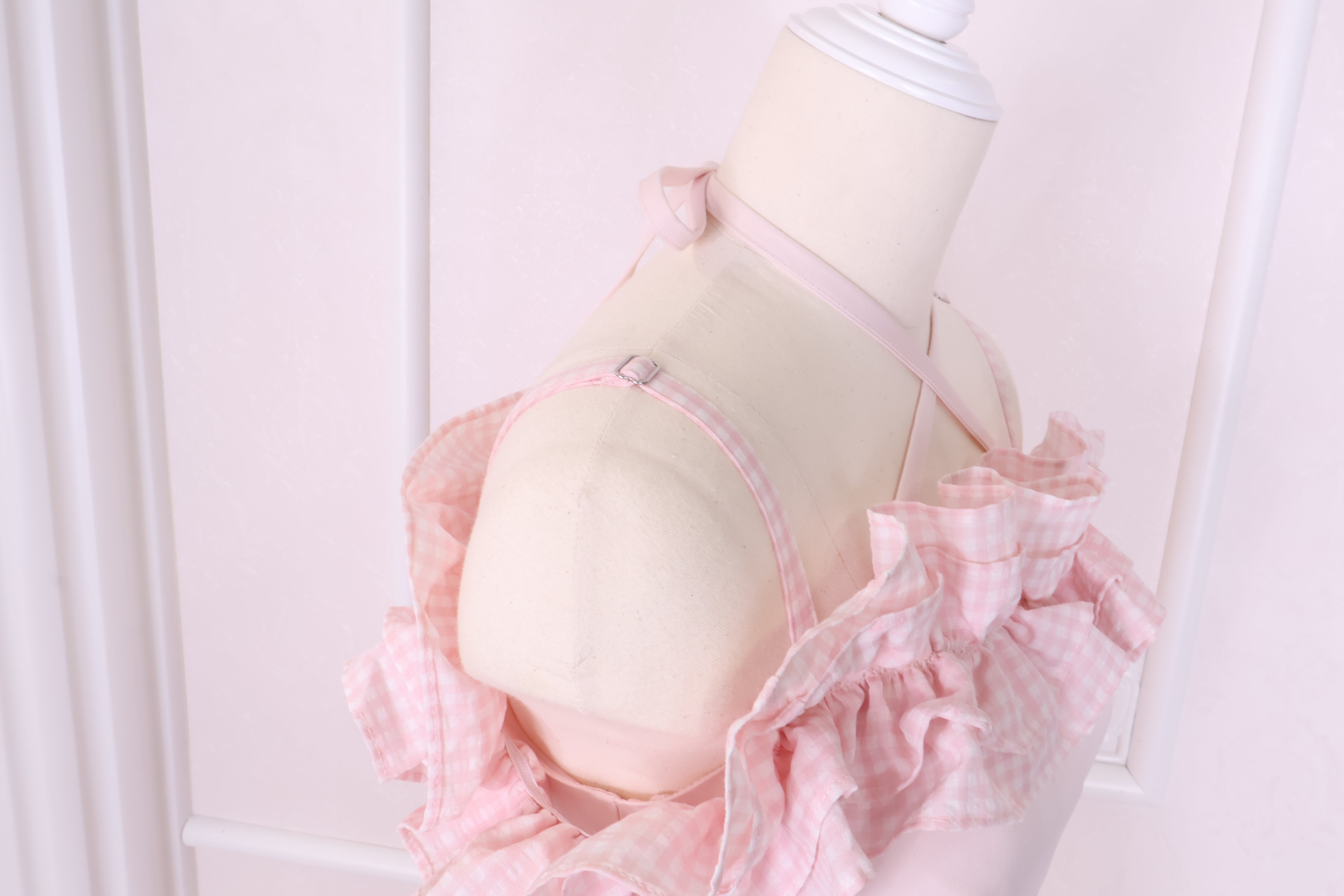 《LAFARY closet》ギンガムオフショルロングワンピース