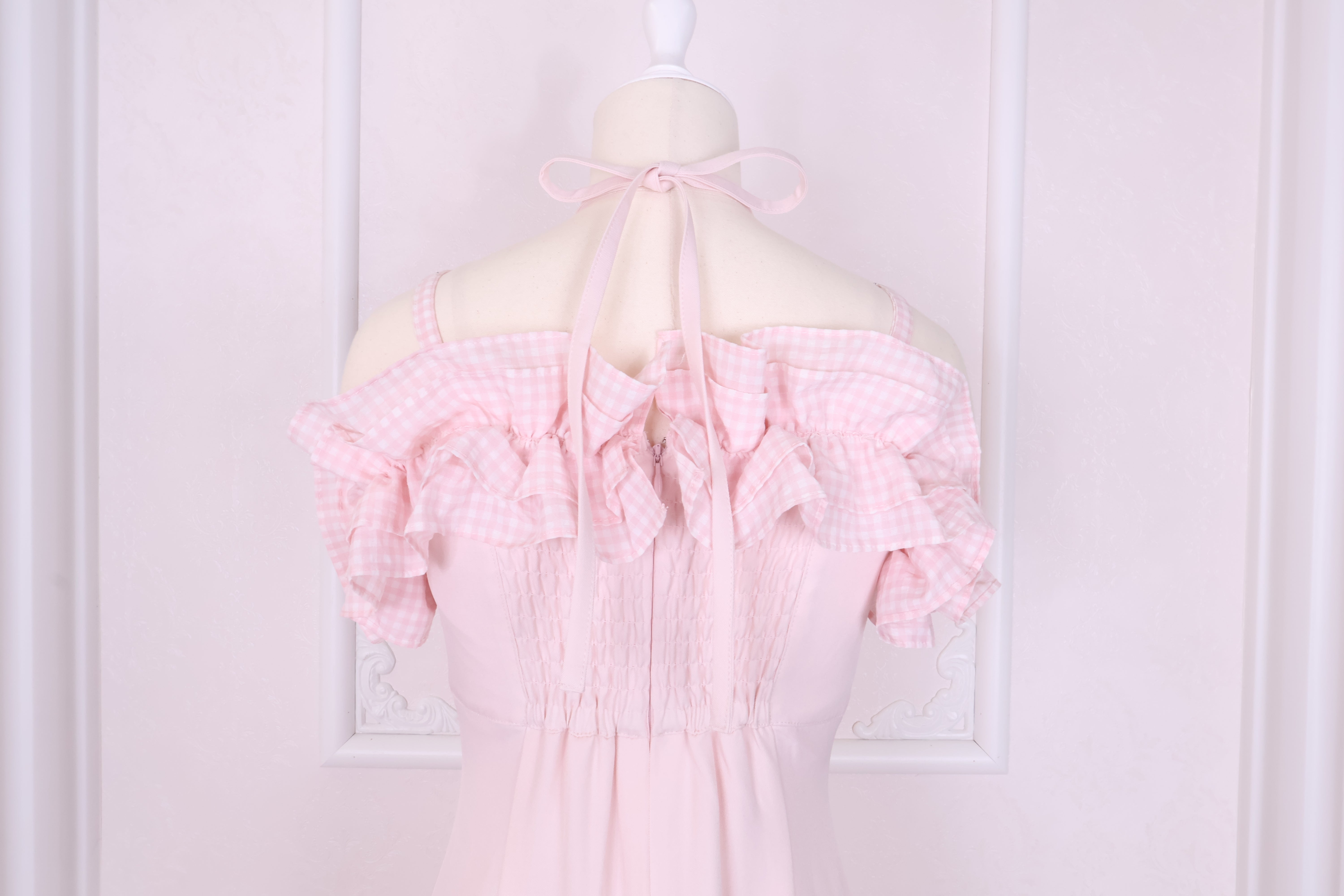 LAFARY closet》ギンガムオフショルロングワンピース- LAFARY ONLINE