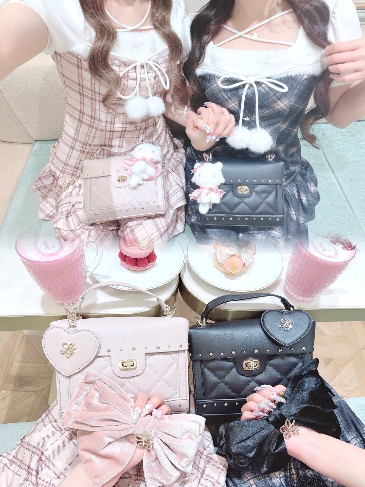《LAFARY》スタッズキルティングバッグ