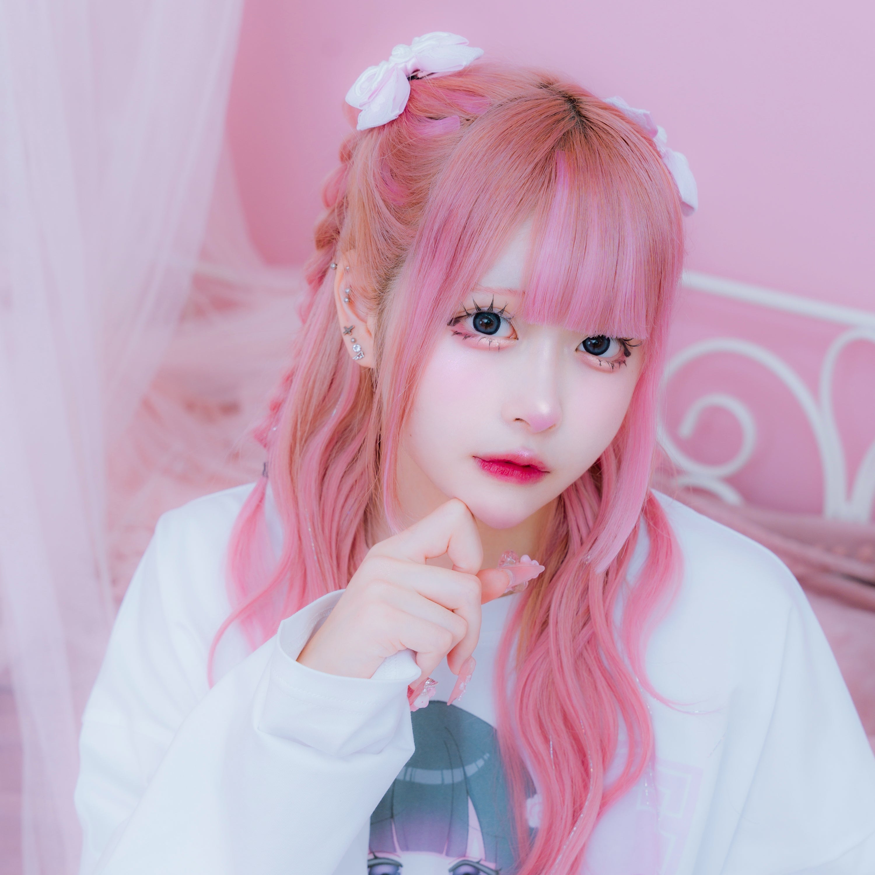 《mine》チャイナハートレースリボン