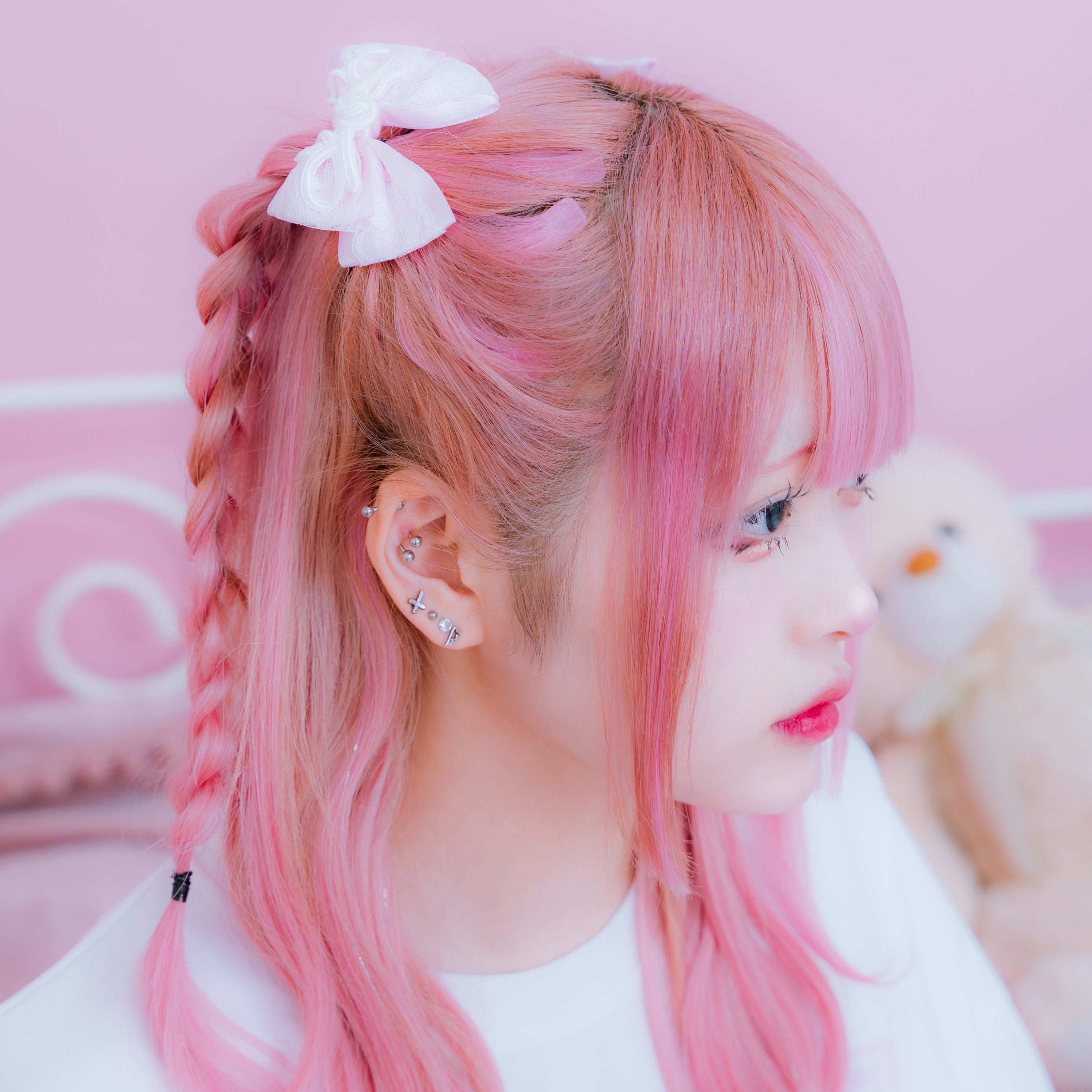 《mine》チャイナハートレースリボン