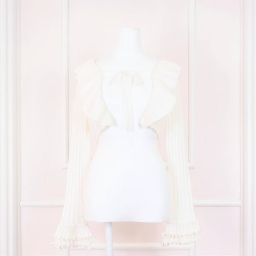 《LAFARY closet》フリルニットカーディガン