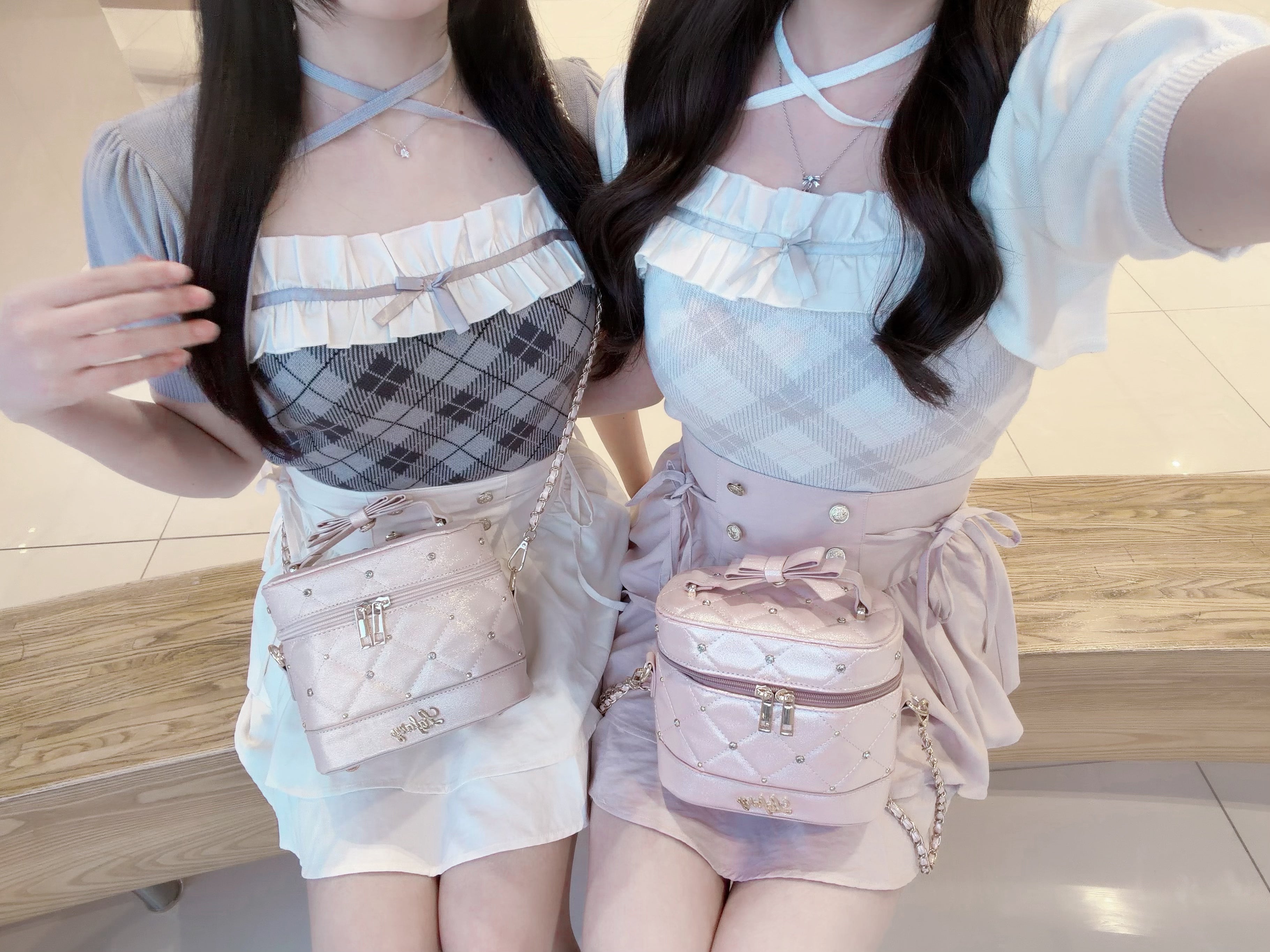 《LAFARY closet》チェックアンサンブルニットトップス