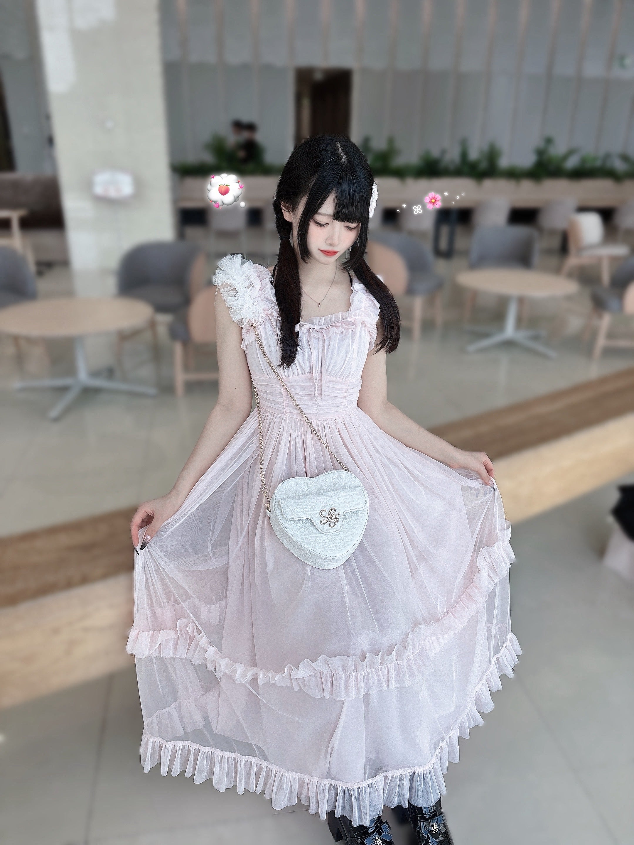 LAFARY closet》チュールフリルロングワンピース- LAFARY ONLINE