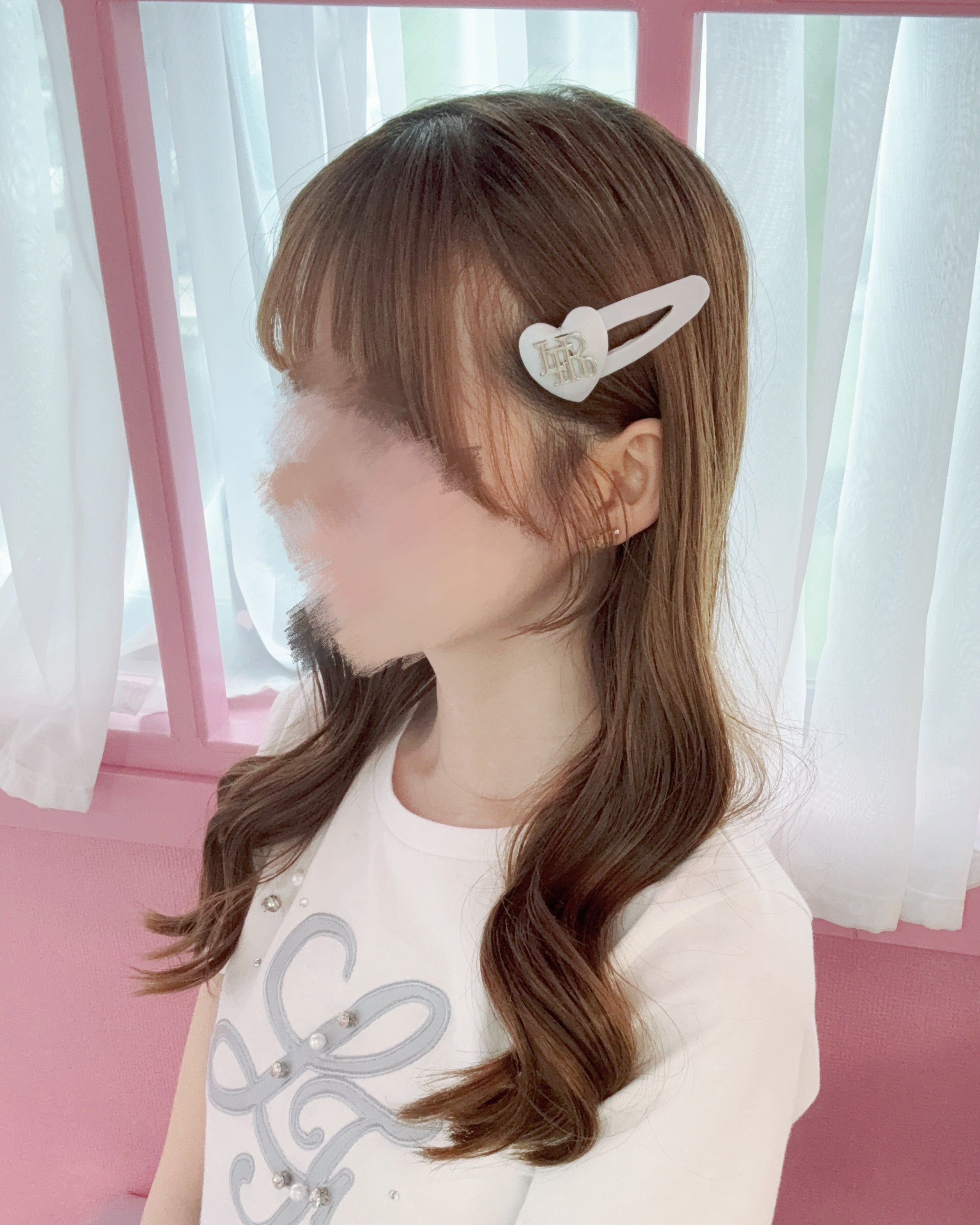 《LAFARY closet》サテンハートヘアピン