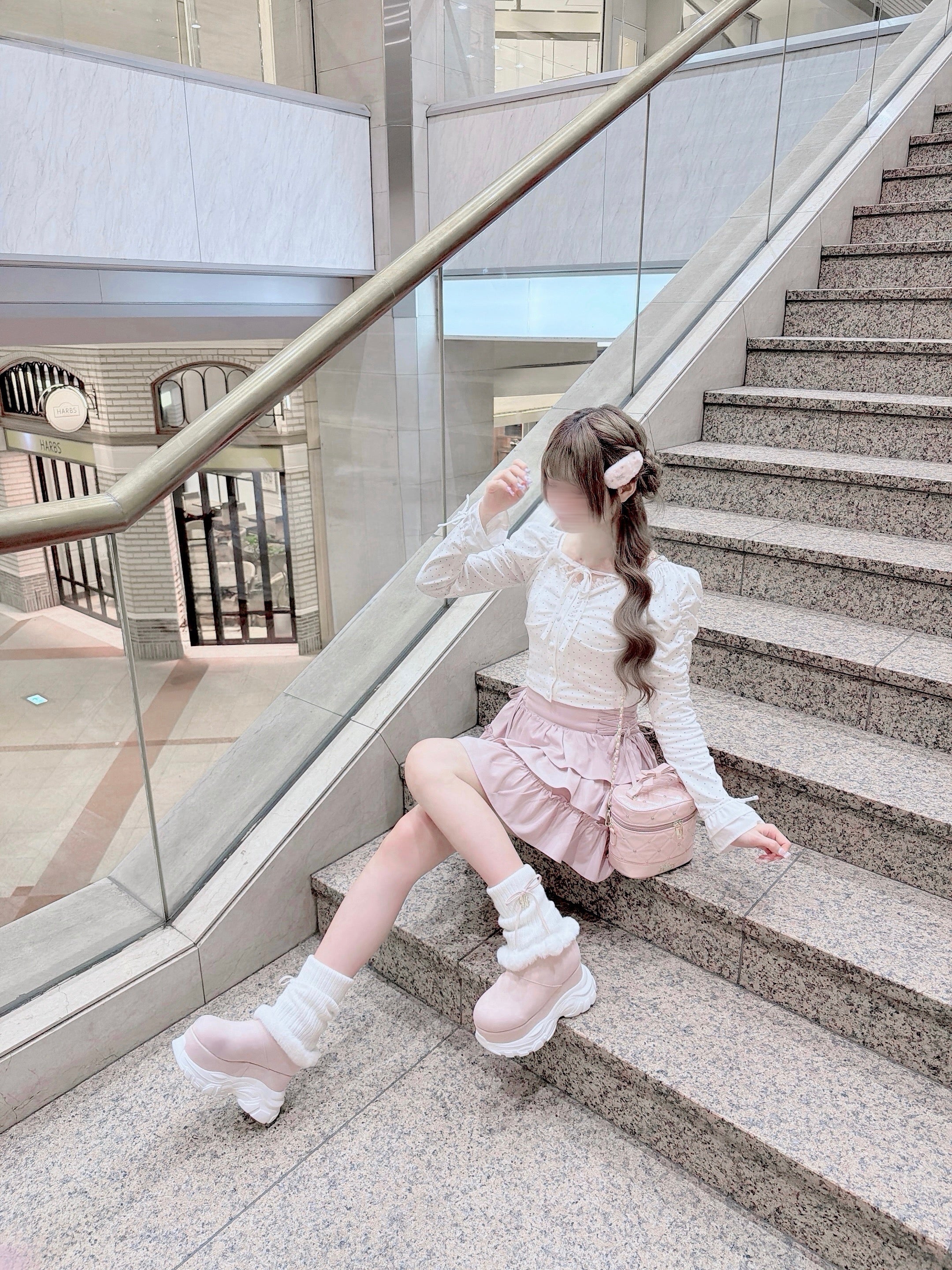 《LAFARY closet》スピンドルティアードスカパン