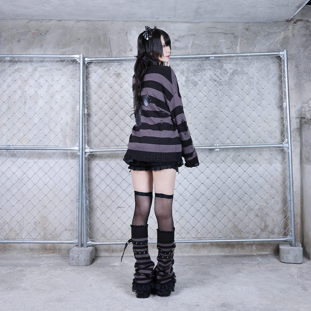 《mine》クロスダメージカーディガン
