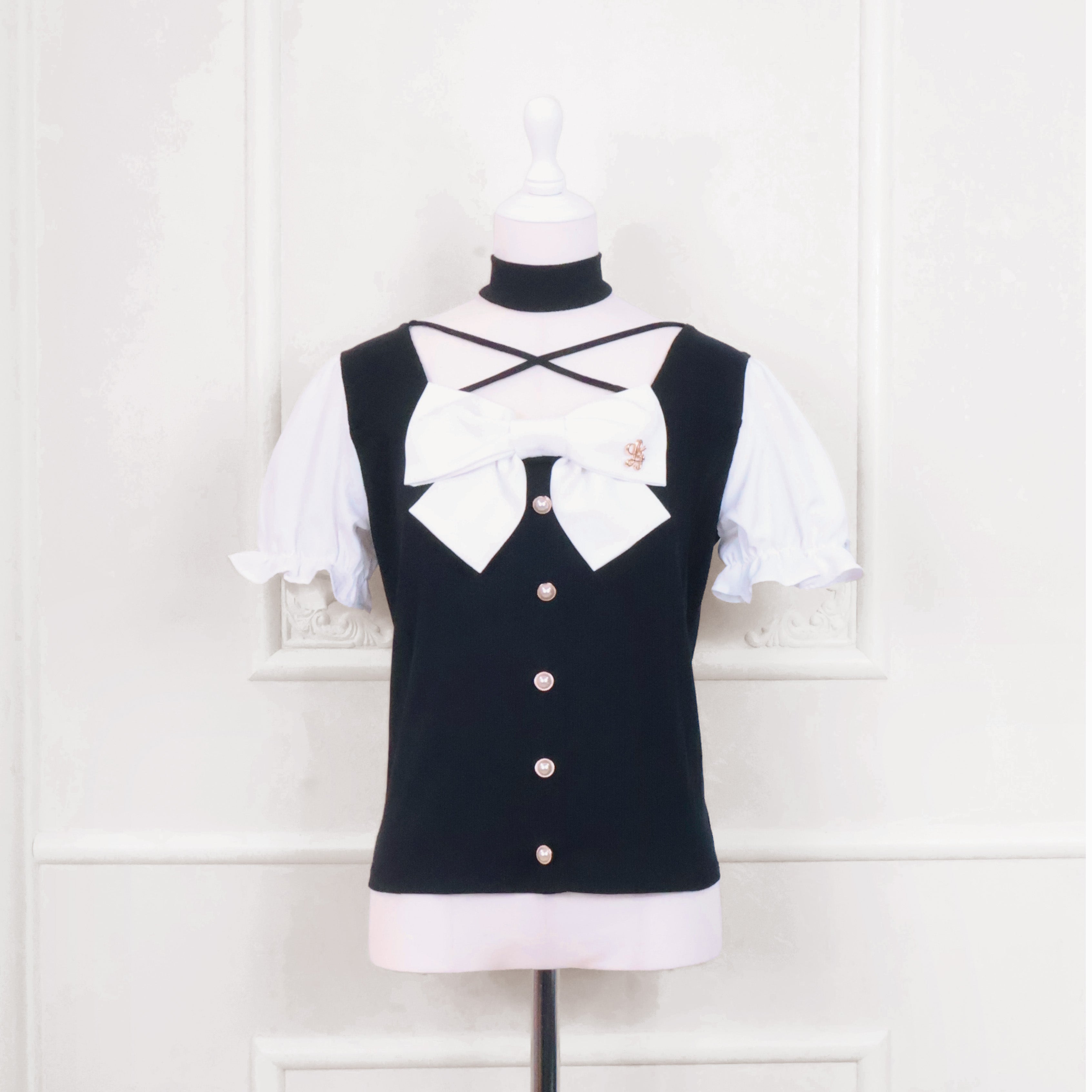 《LAFARY closet》リボンリブトップス