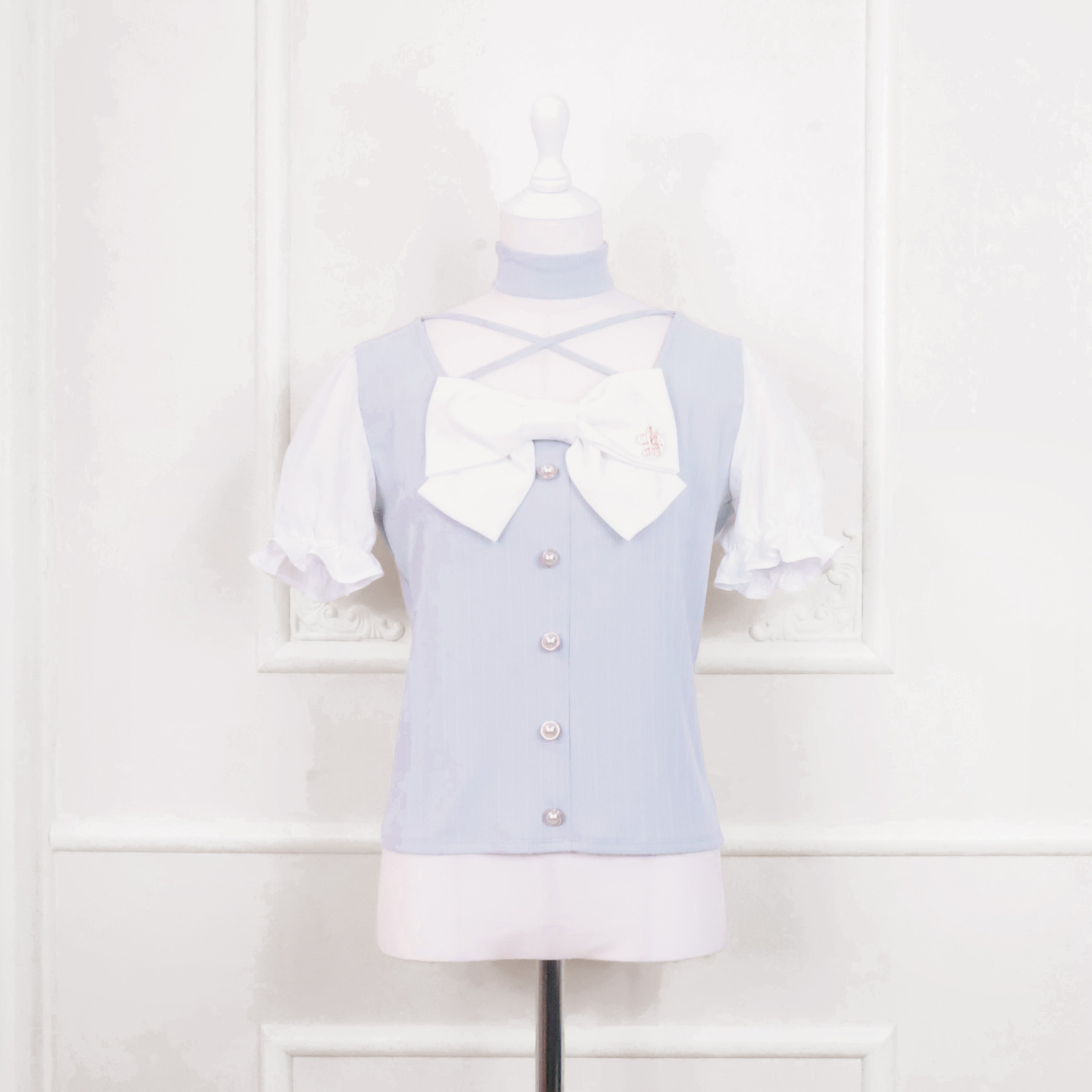 《LAFARY closet》リボンリブトップス