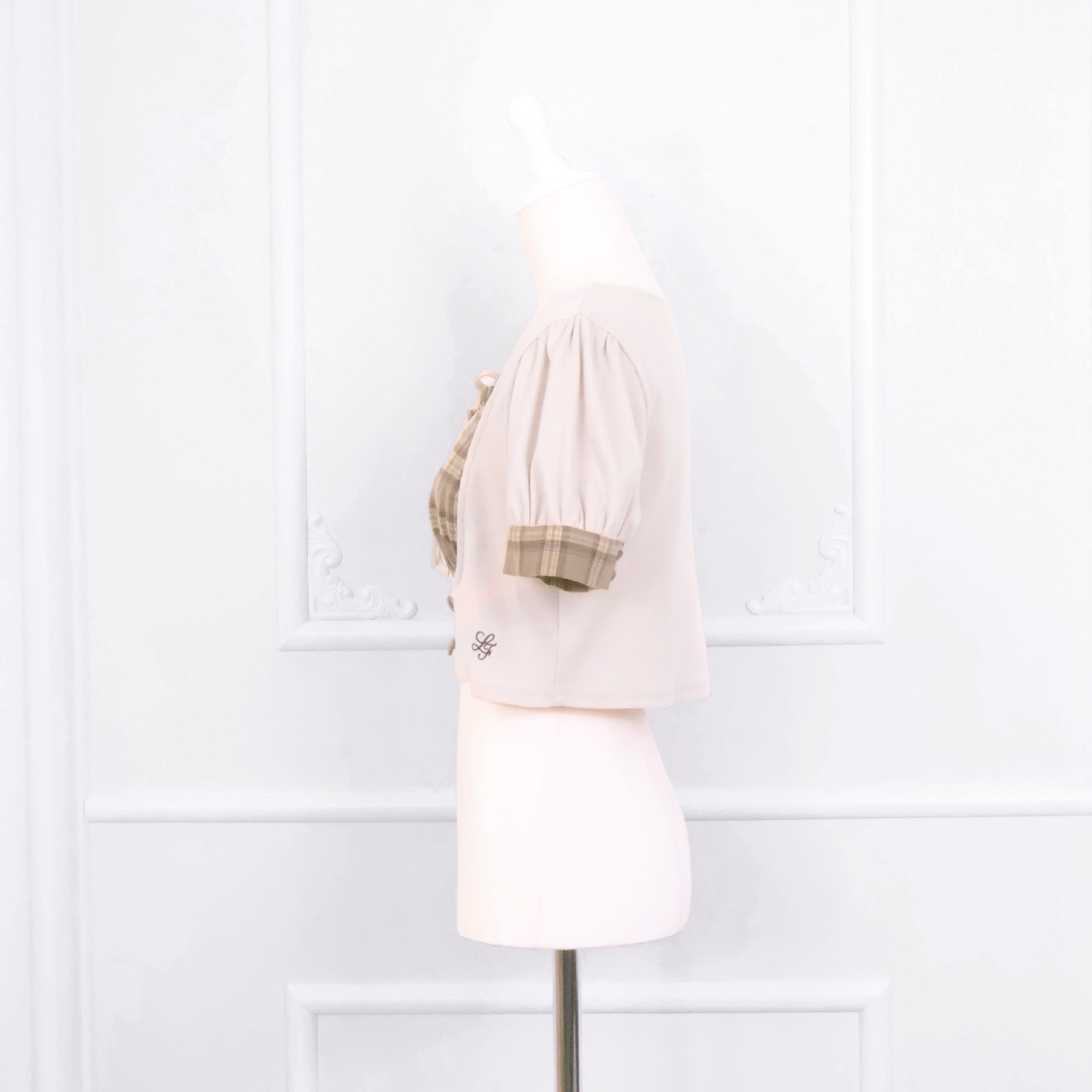 《LAFARY closet》チェックレイヤードリブトップス