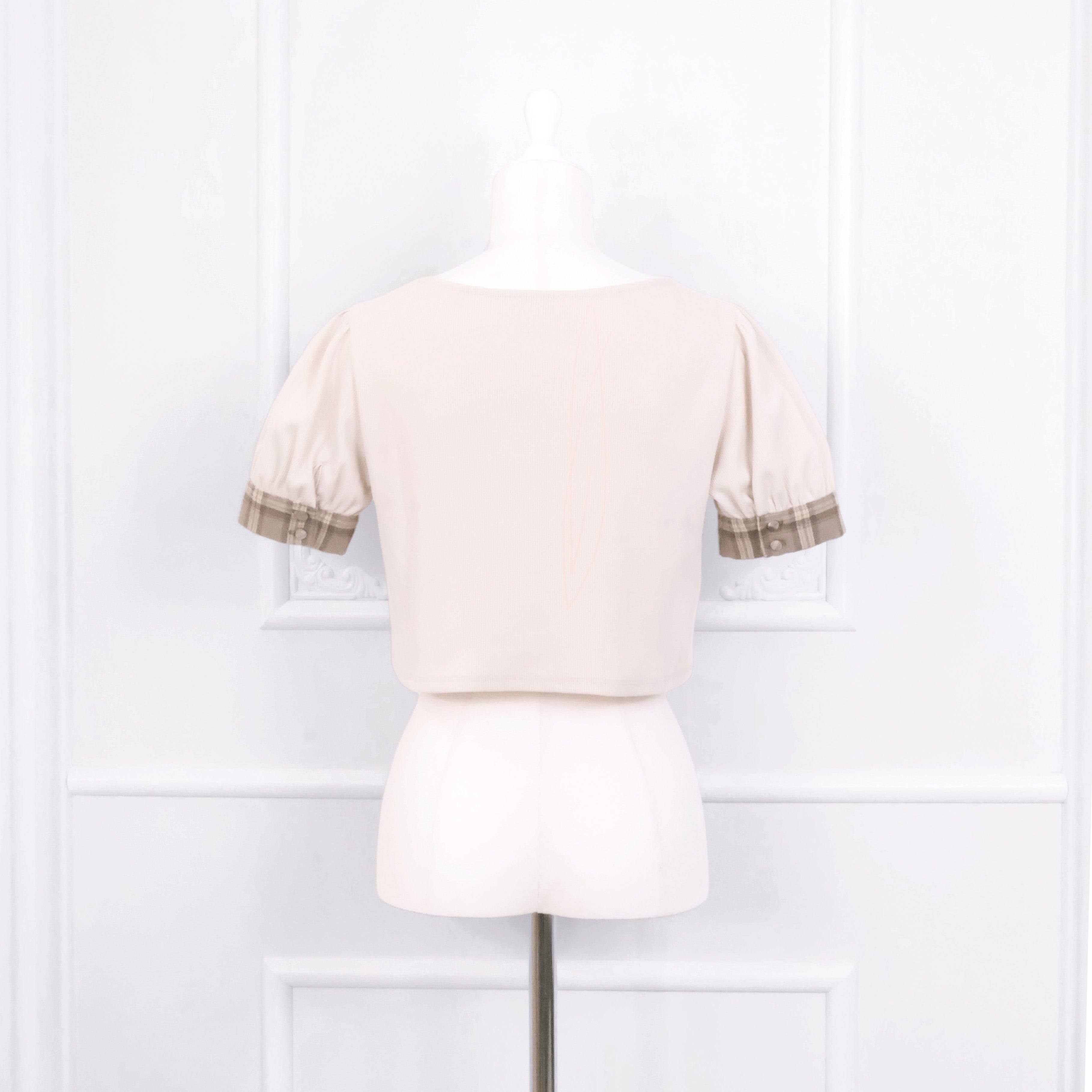 《LAFARY closet》チェックレイヤードリブトップス