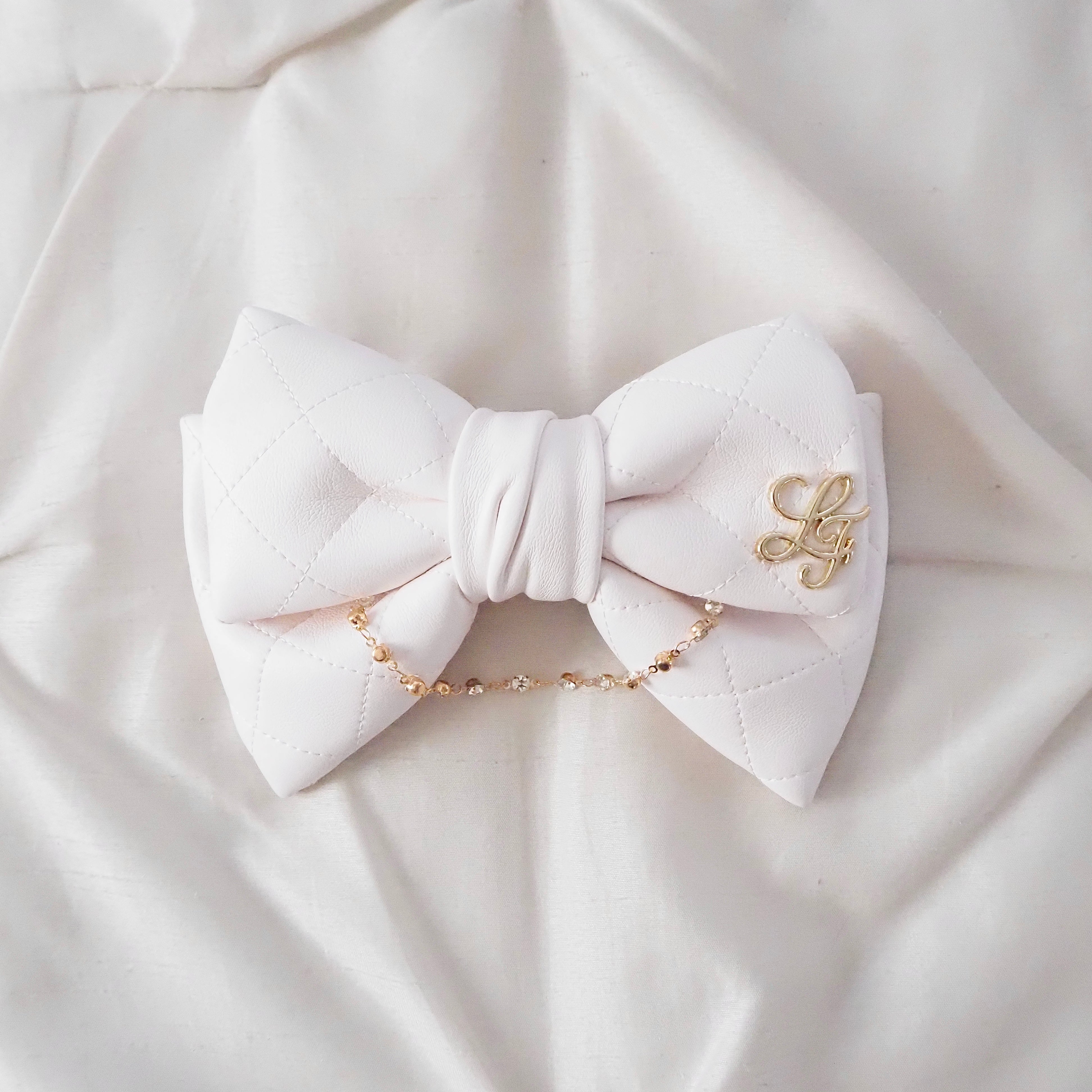 《LAFARY》キルティングリボンバレッタ