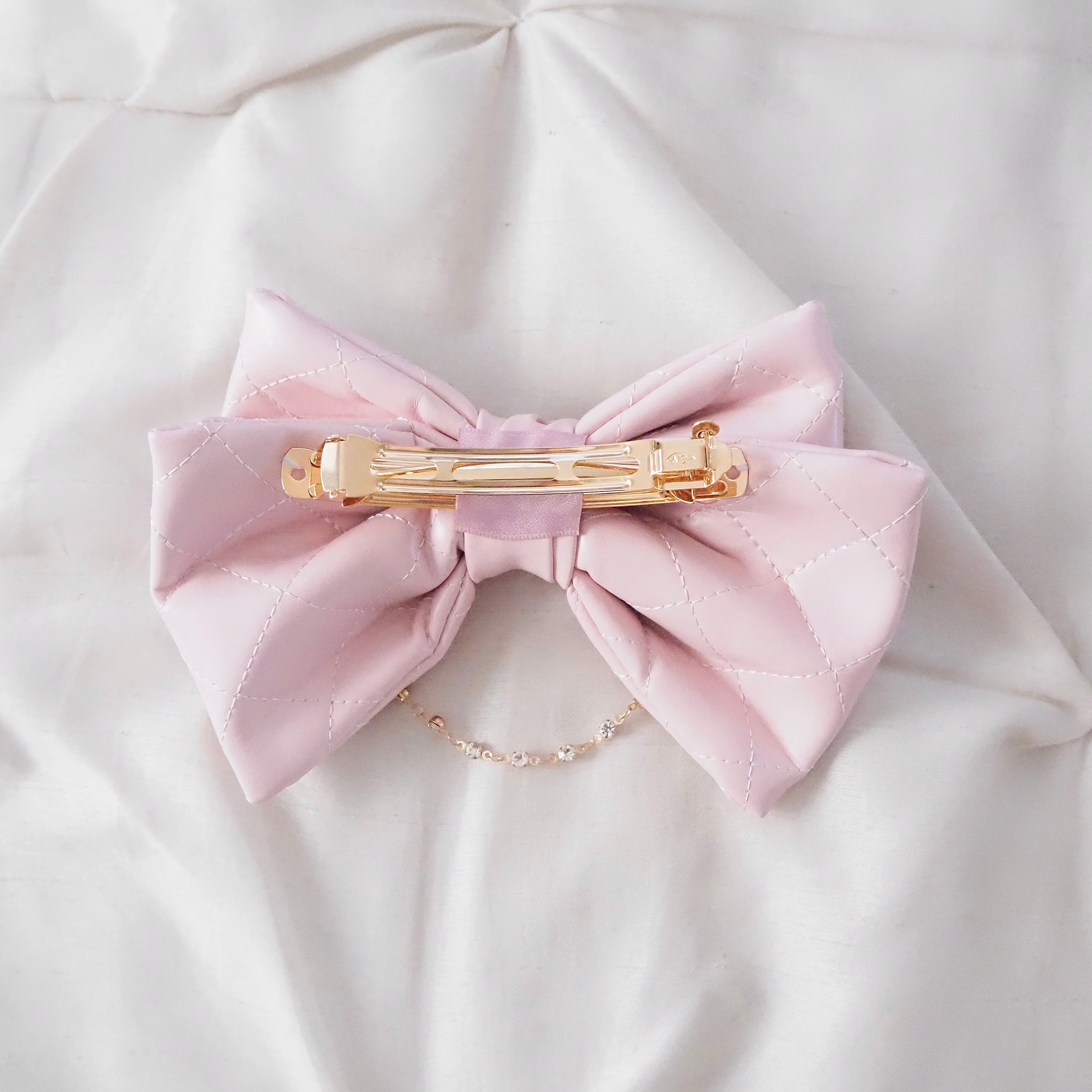 《LAFARY》キルティングリボンバレッタ