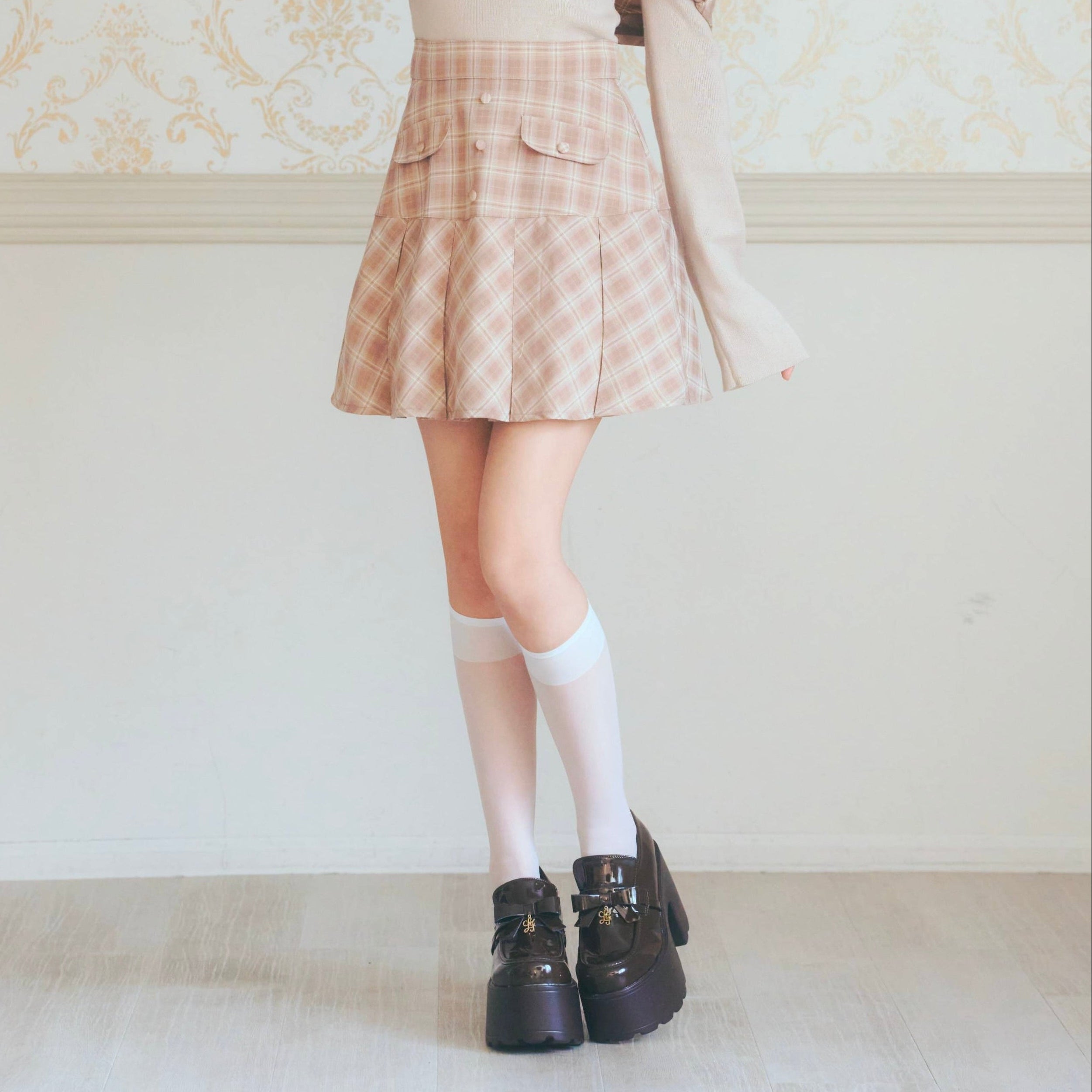 LAFARY》フラップチェックプリーツスカート- LAFARY ONLINE