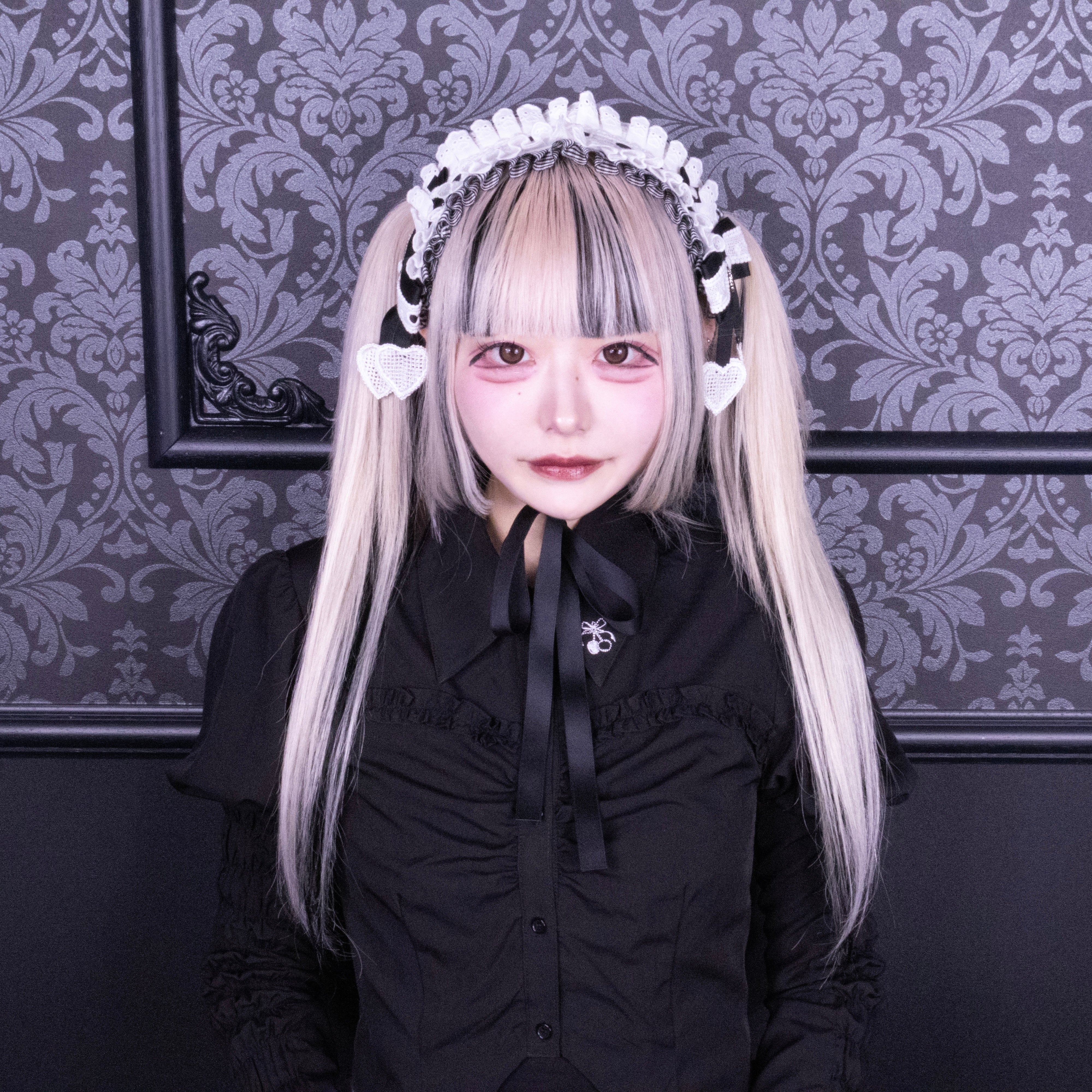 《mine》ギンガムチェックヘッドドレス　
