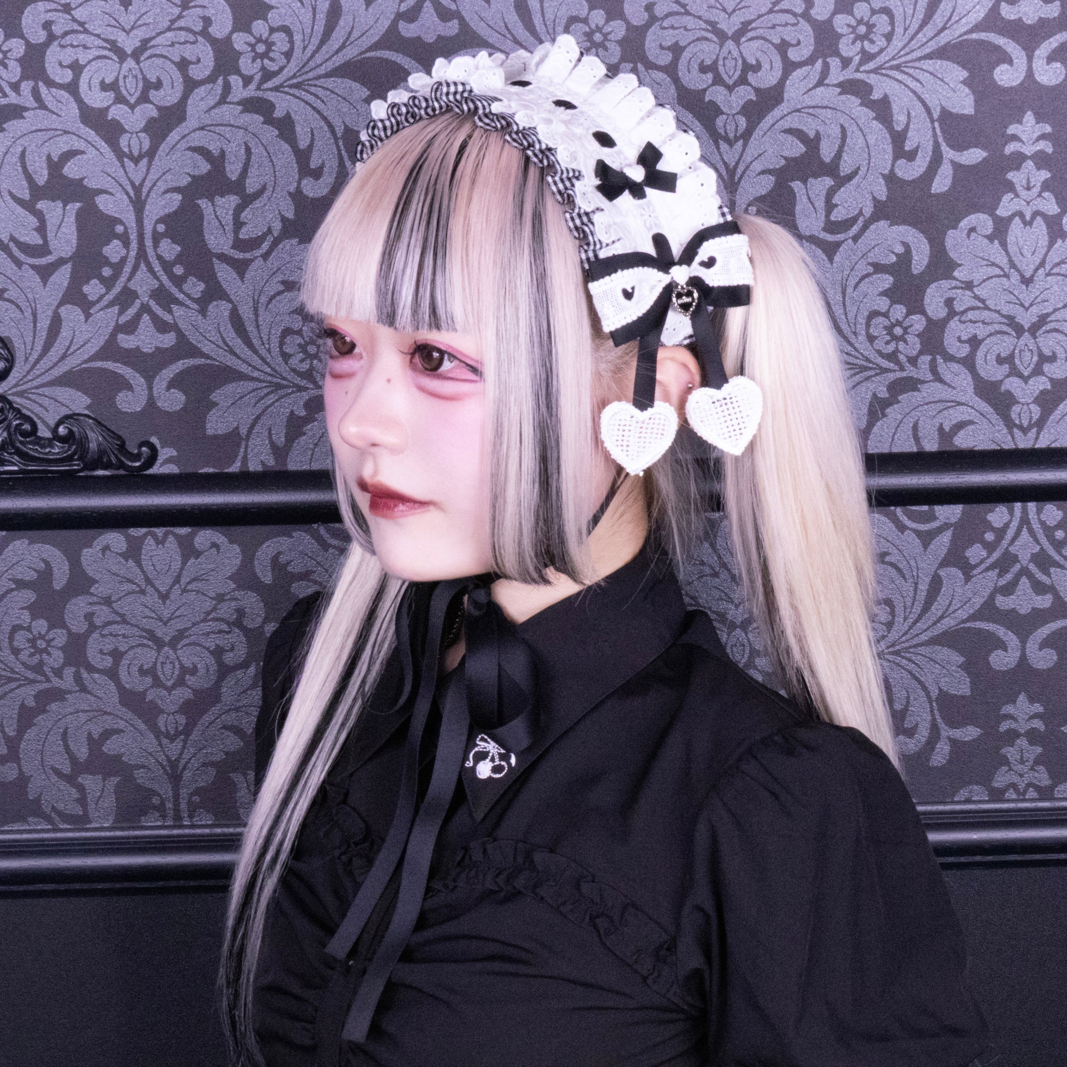 《mine》ギンガムチェックヘッドドレス　