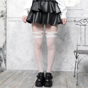 《mine》フリルクロスニーハイソックス 2