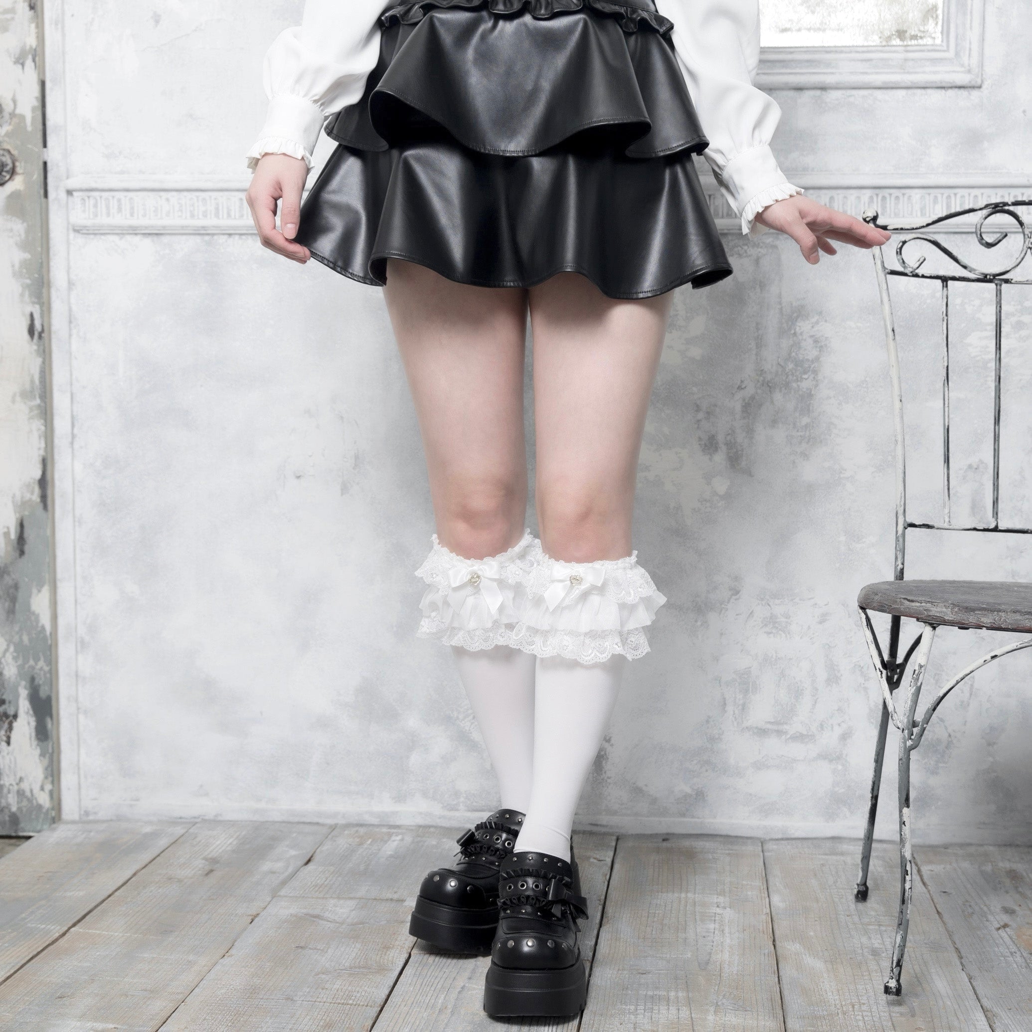 《mine》ロリィタフリル　ソックス