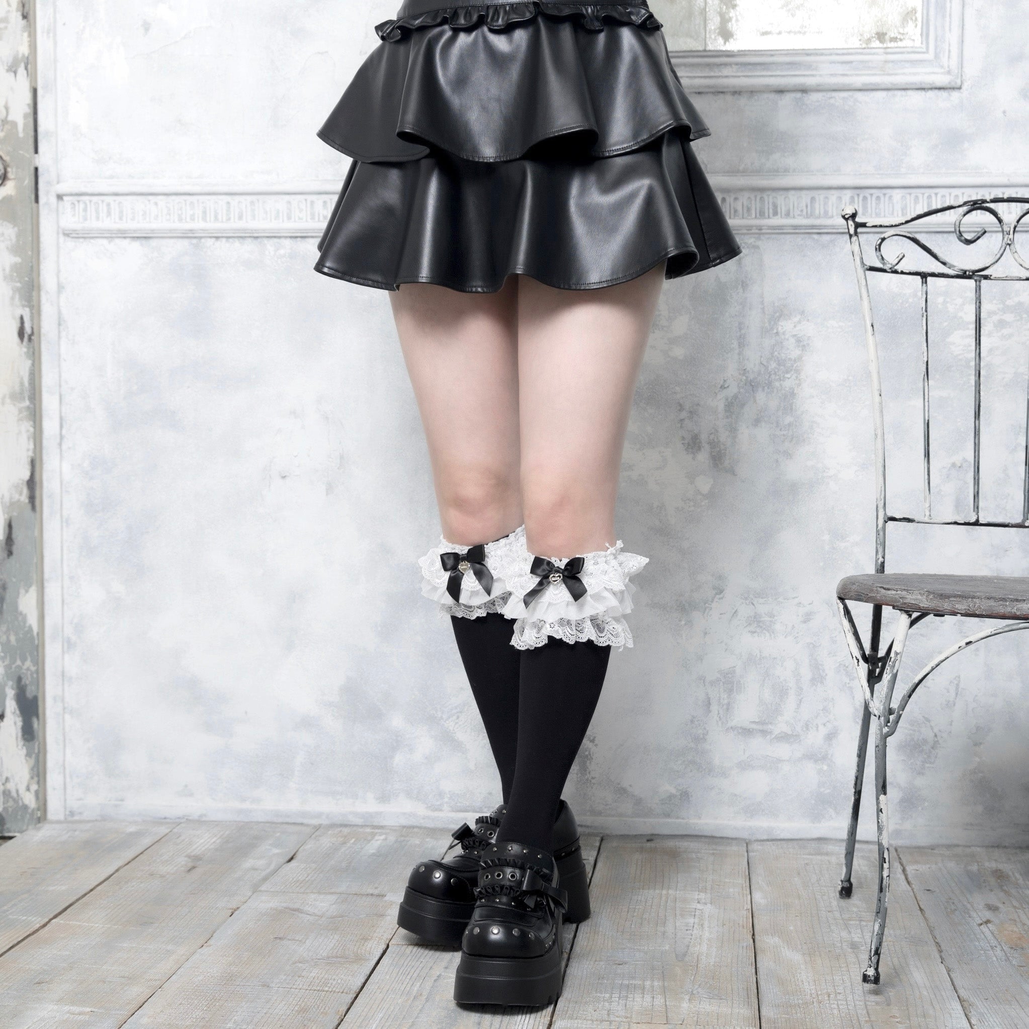 《mine》ロリィタフリル　ソックス
