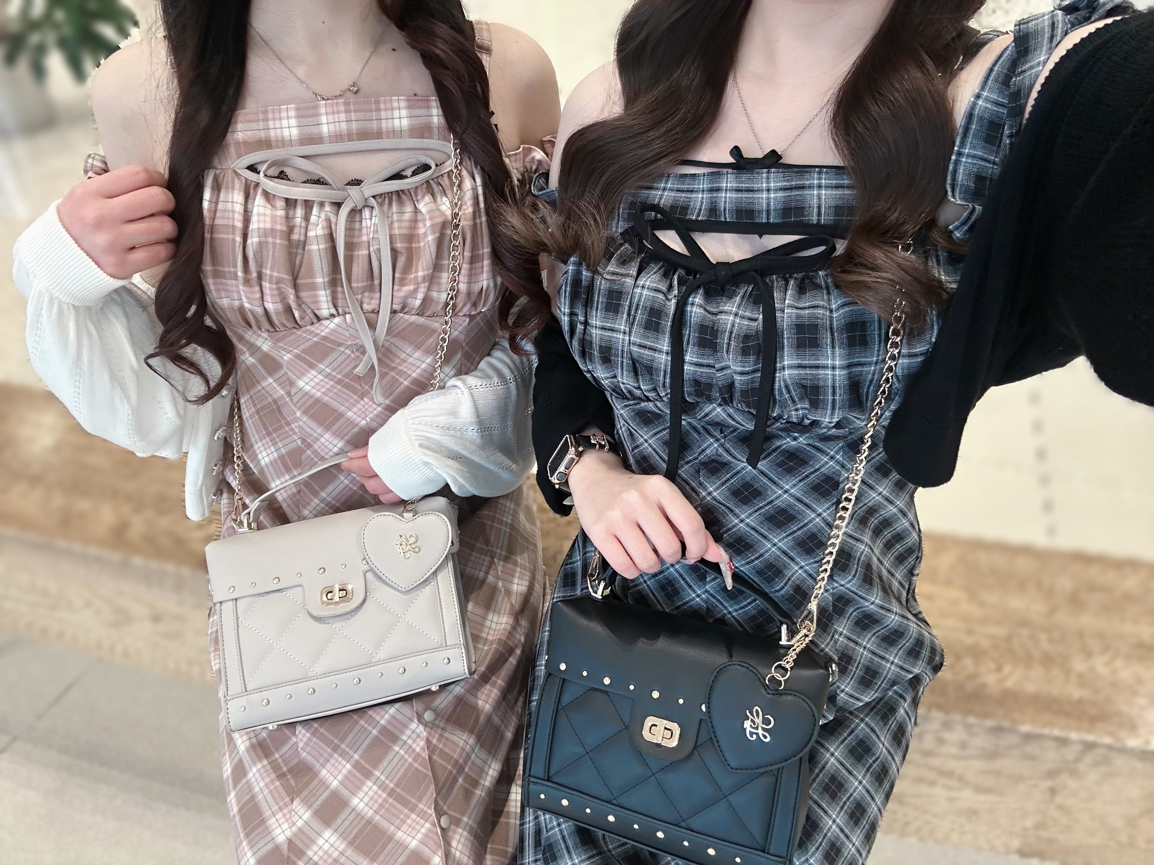 《LAFARY》スタッズキルティングバッグ