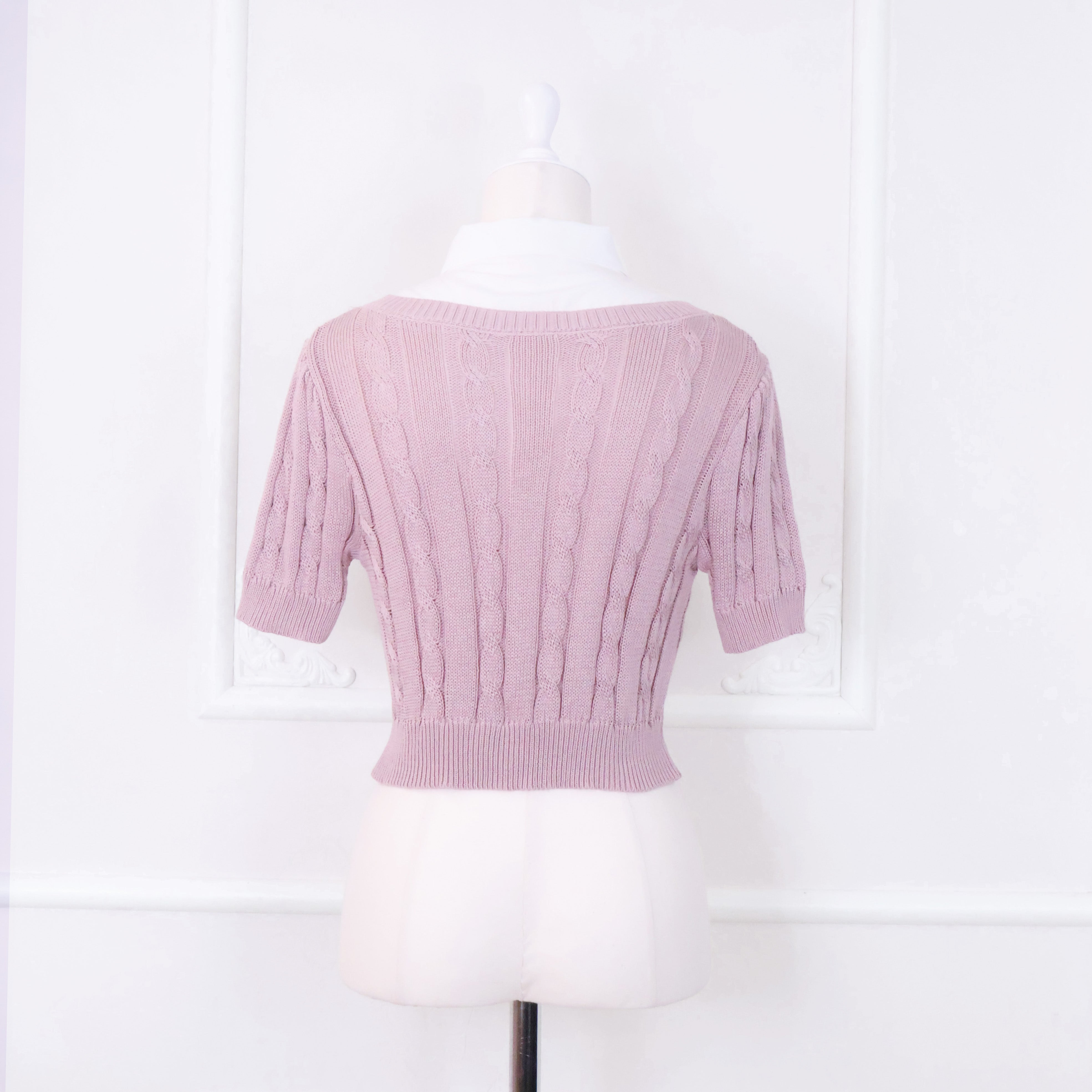 《LAFARY closet》シャツレイヤードニット