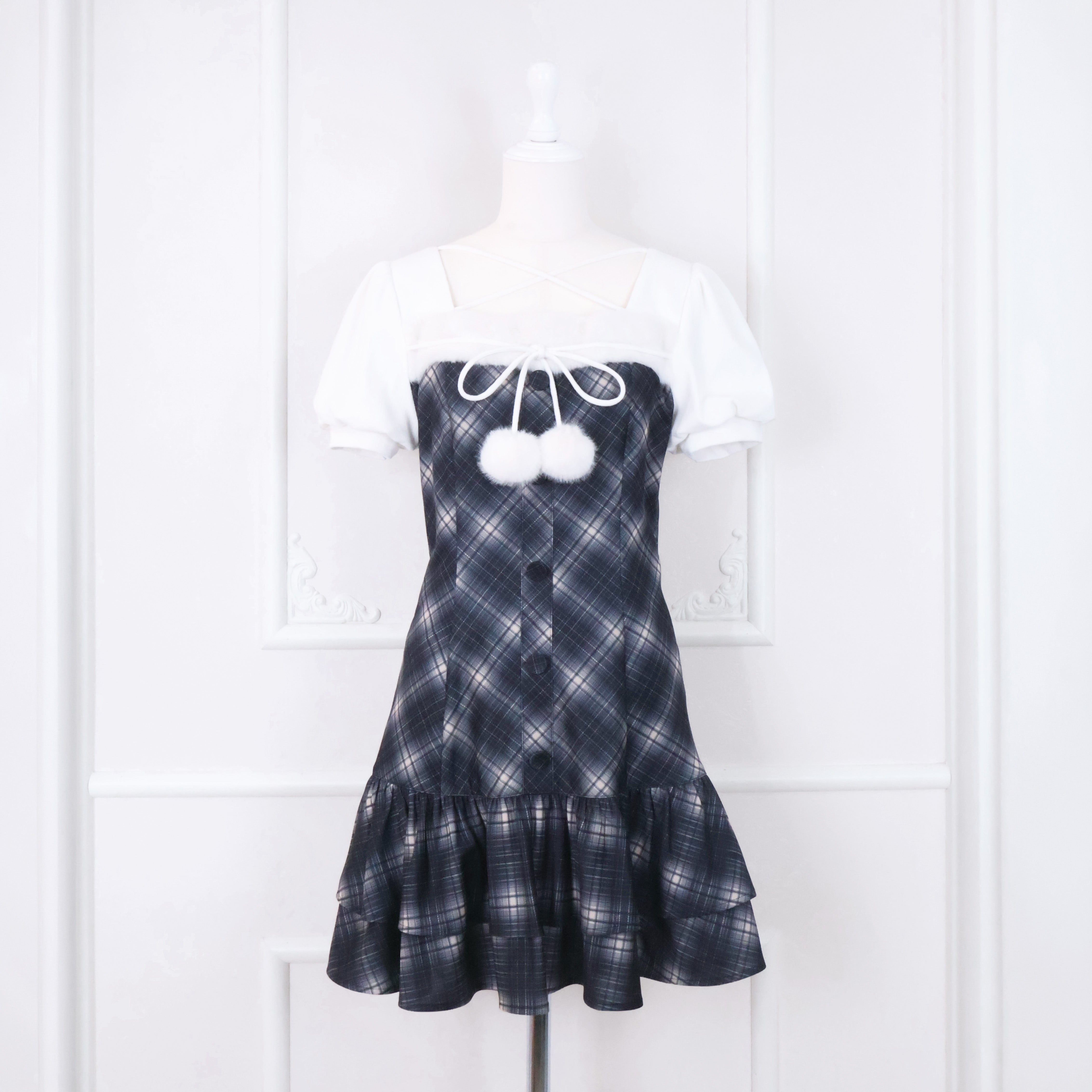 LAFARY closet》ポンポンティアードワンピース- LAFARY ONLINE