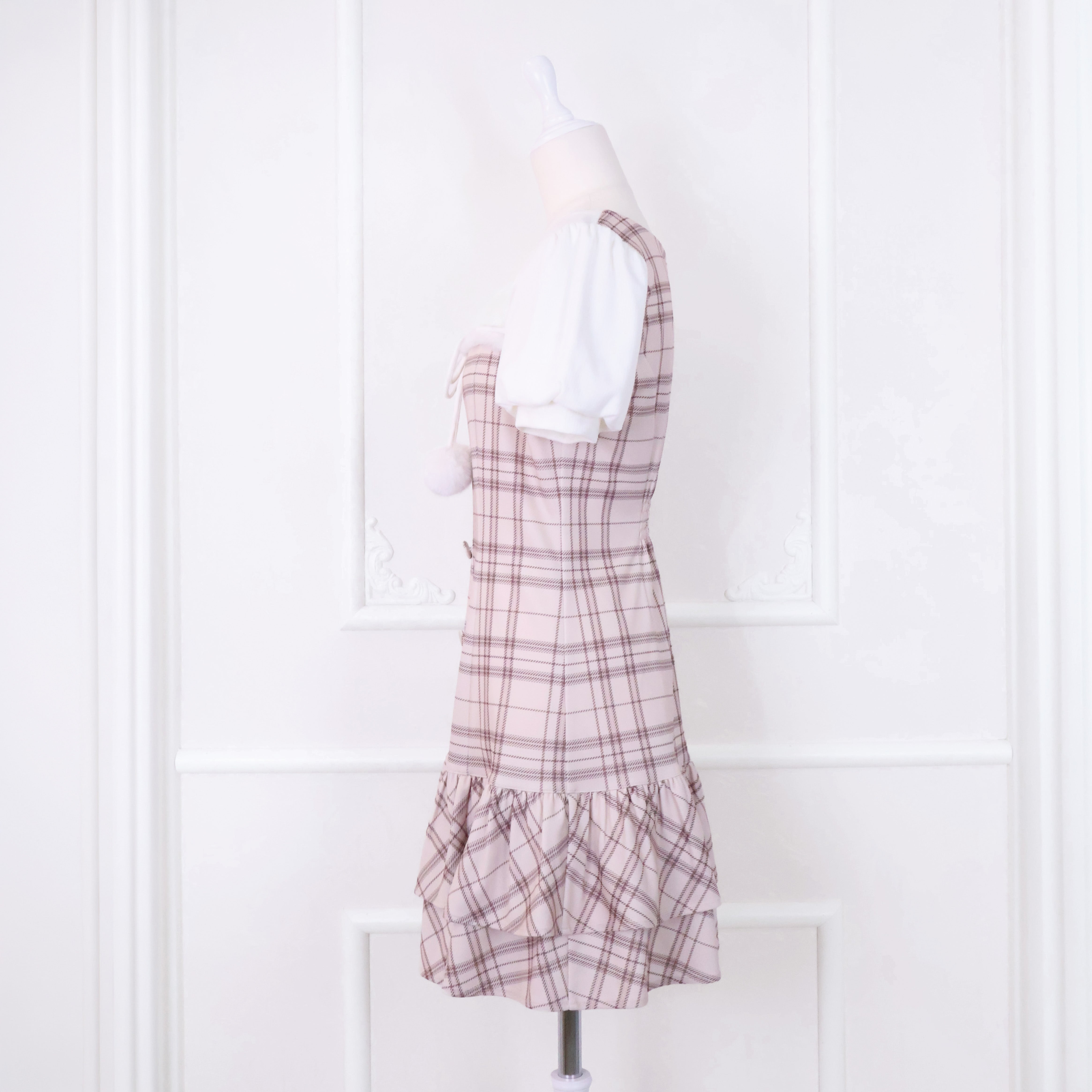 《LAFARY closet》ポンポンティアードワンピース
