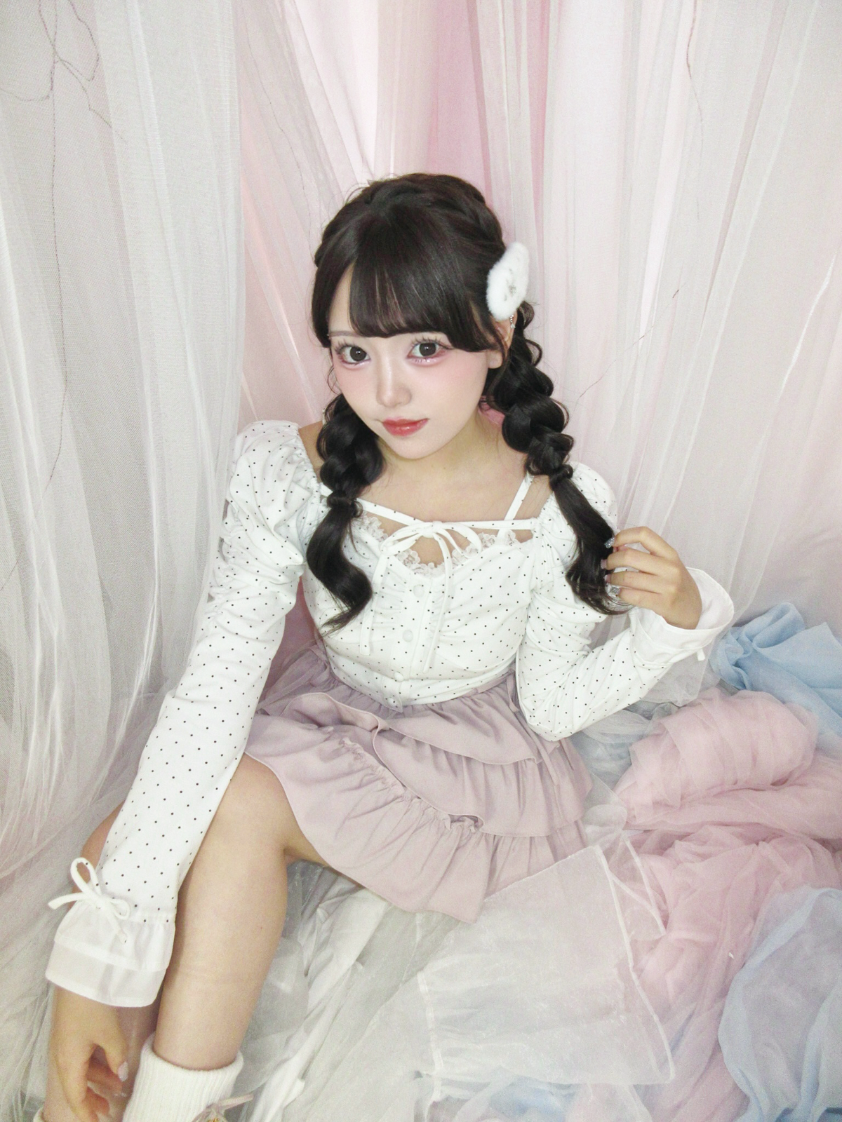 《LAFARY closet》スピンドルティアードスカパン