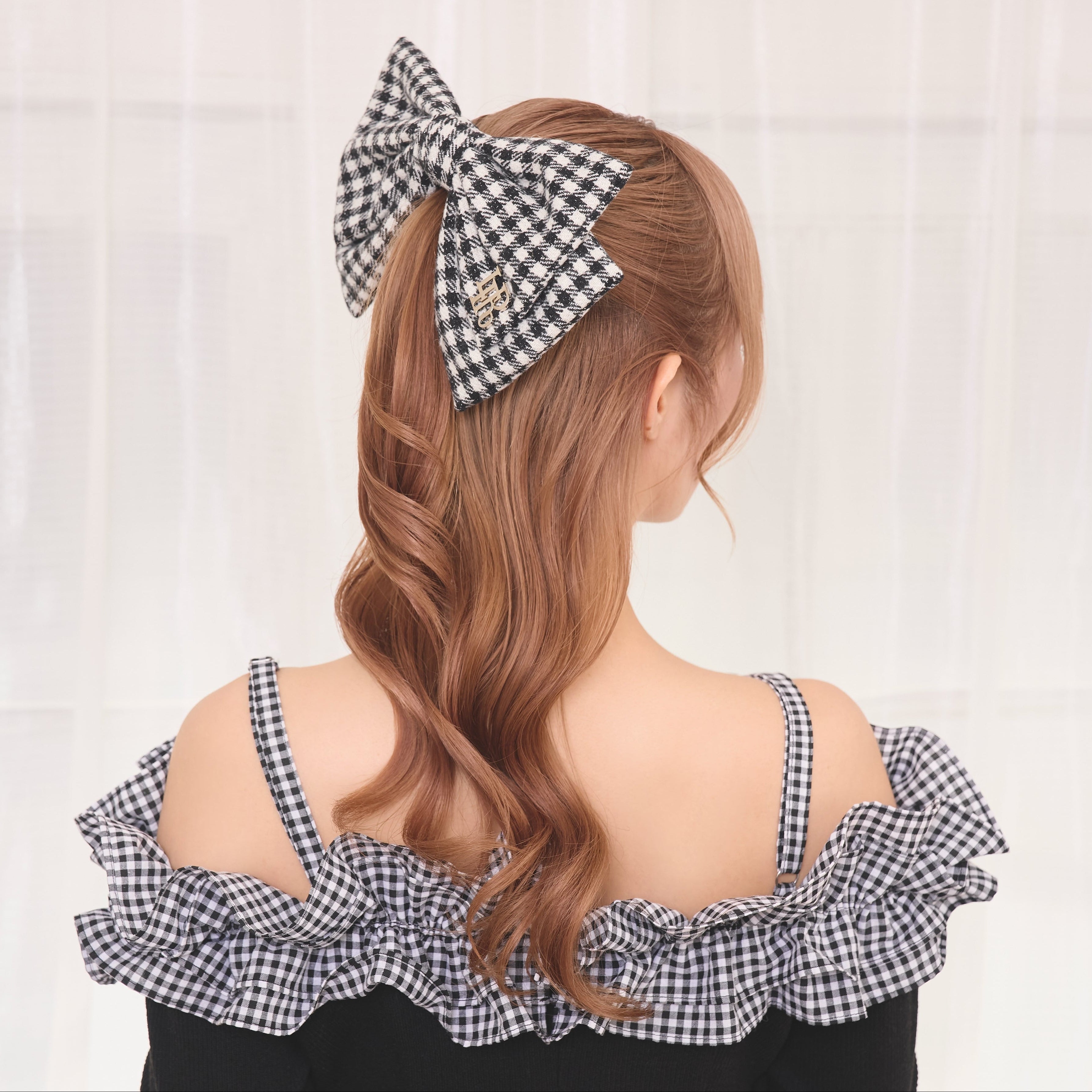 LAFARY closet》ギンガムリボンバレッタ- LAFARY ONLINE
