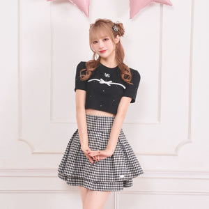 《LAFARY closet》ロゴ刺繍チビTシャツ 2