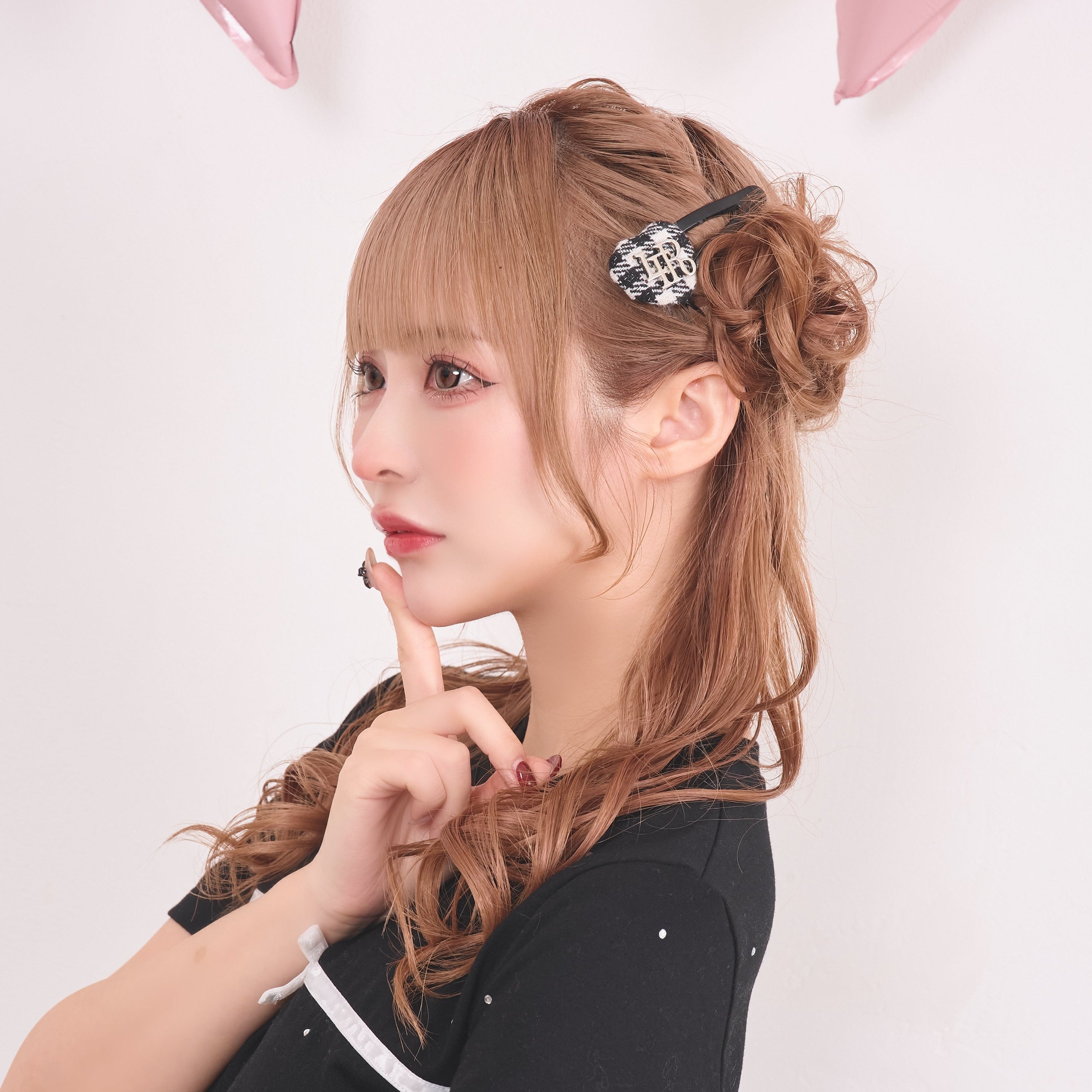 《LAFARY closet》ギンガムハートヘアピン