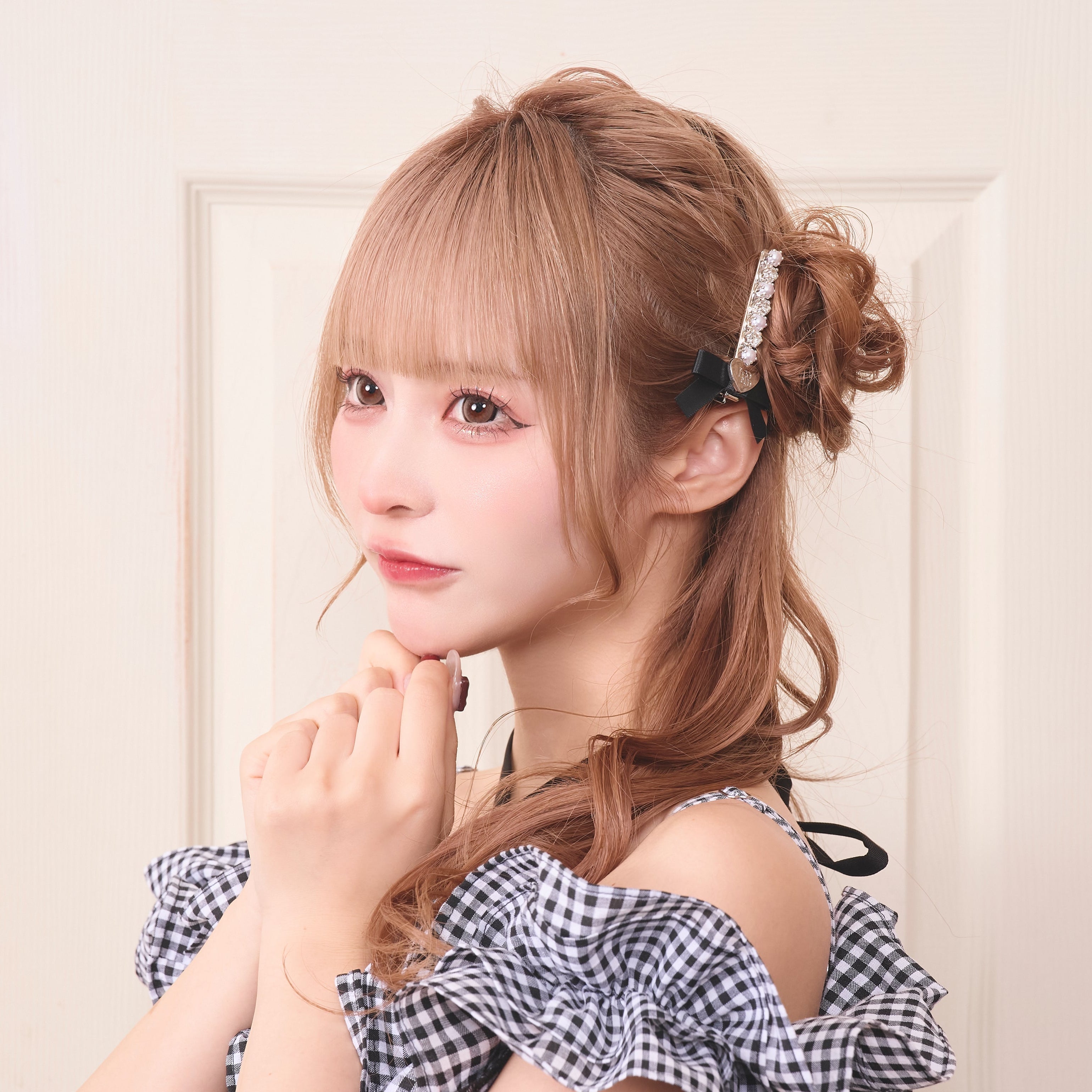 《LAFARY closet》ハートリボンヘアクリップ